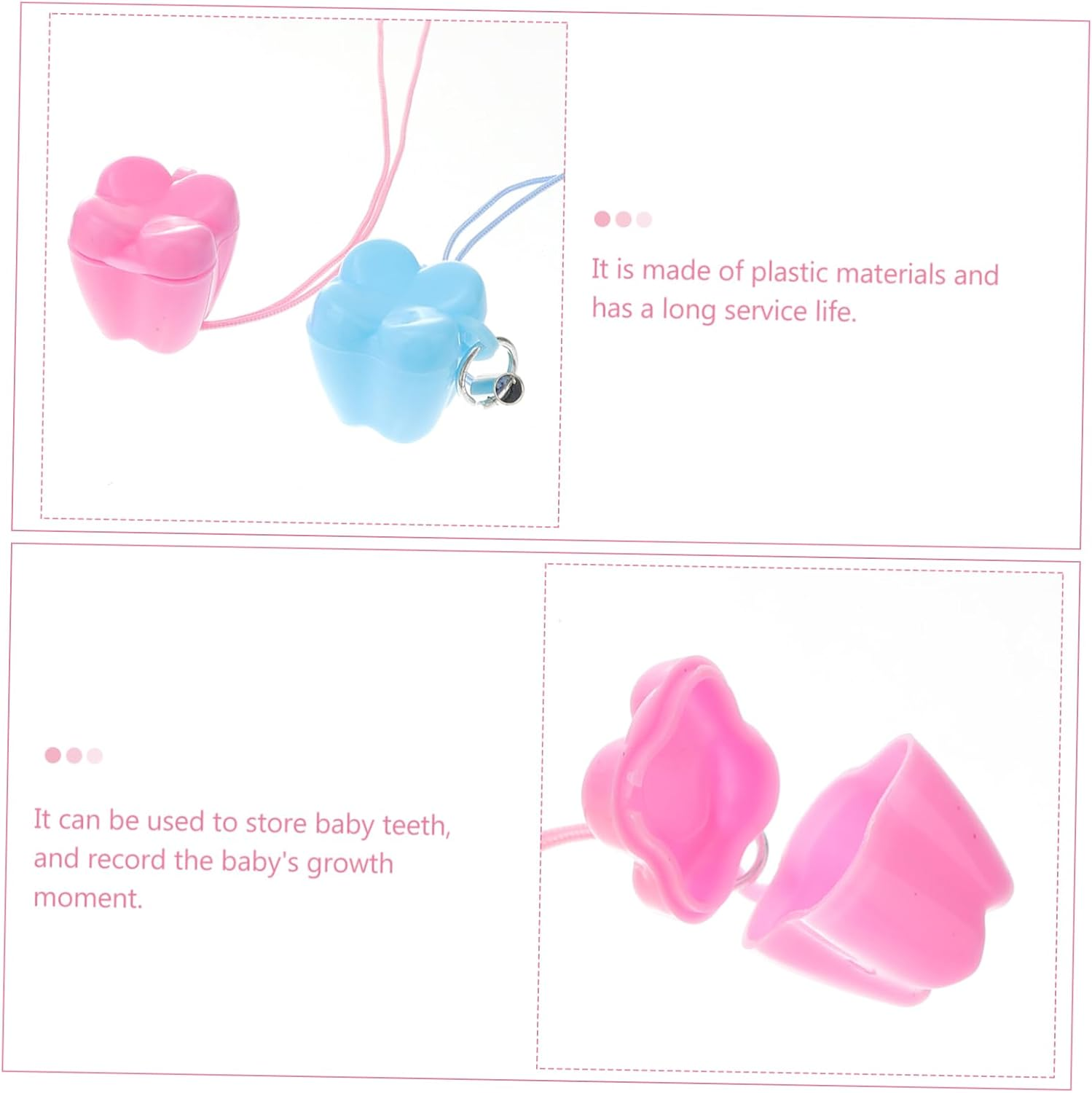 50Pcs Tooth Organizer Case Durable Keepsake Box for Storing Teeth for Boy Girl for Birthdays Christmas and Special Occasions