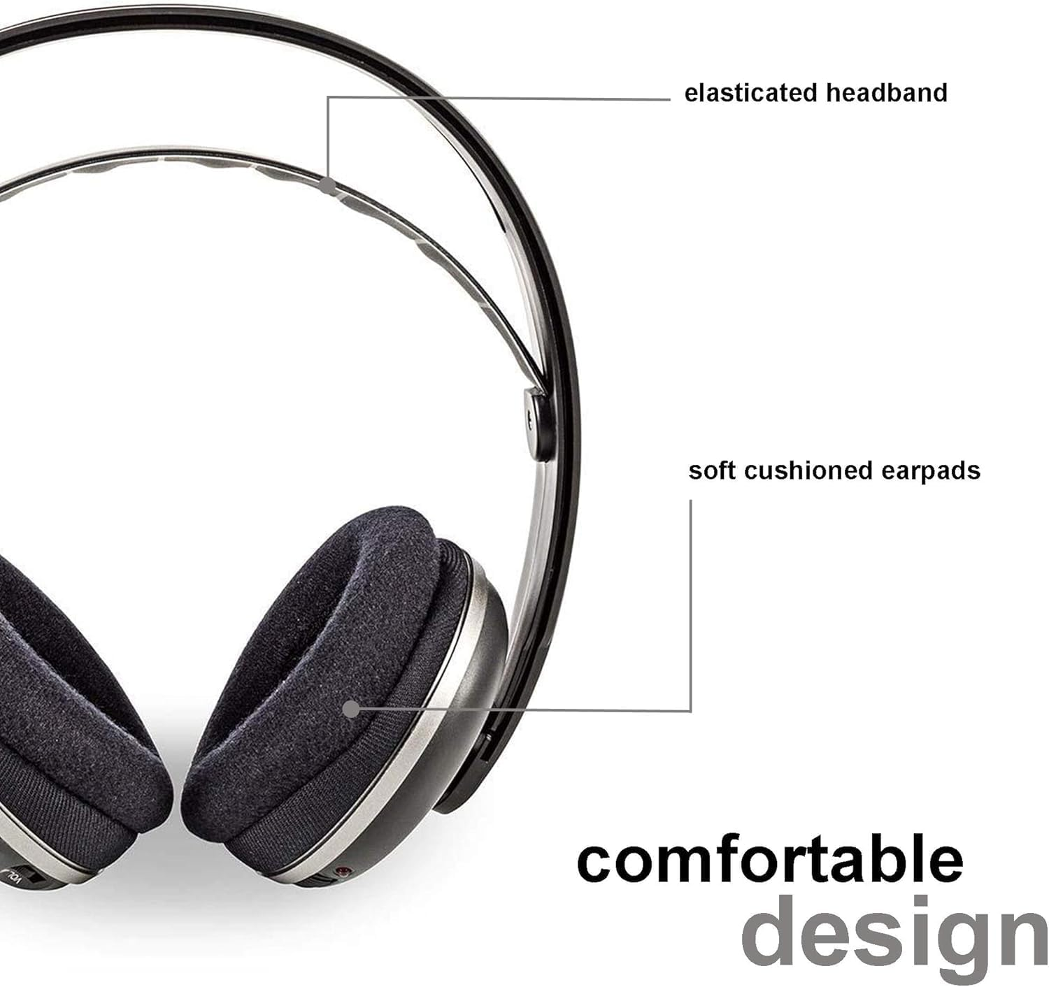 Nedis Wireless Headphones Fr Radio EQ (RF) image number 6