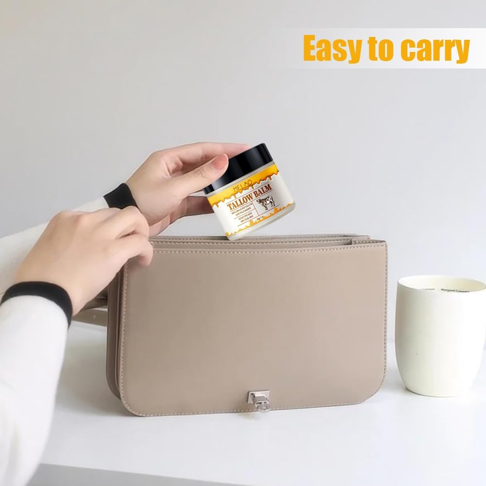 Grass Fed Beef Tallow & Honey Balm - Ultra Hydrating Face Moisturizer for Dry | Natural Tallow Cream for Soft, Glowing Skin | Men & Women | Vegan Skincare image number 1