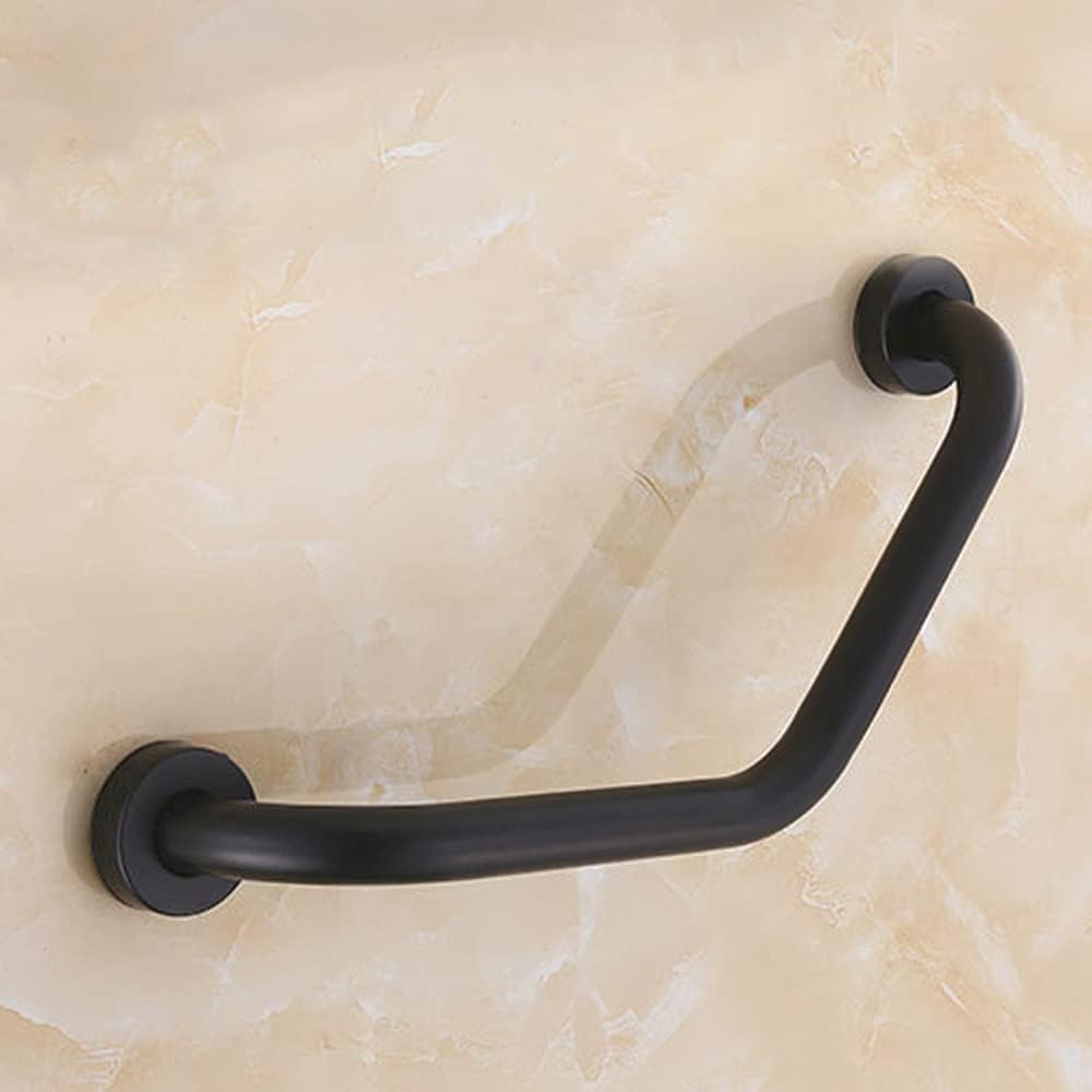 Bath Grab Bar Sturdy Bathroom Balance Bar Stainless Steel Shower Safety Handle Safety Hand Rail Support for Bathtub, Toilet, Bathroom, Kitchen, Stairway Handrail, Outdoor, Black image number 4