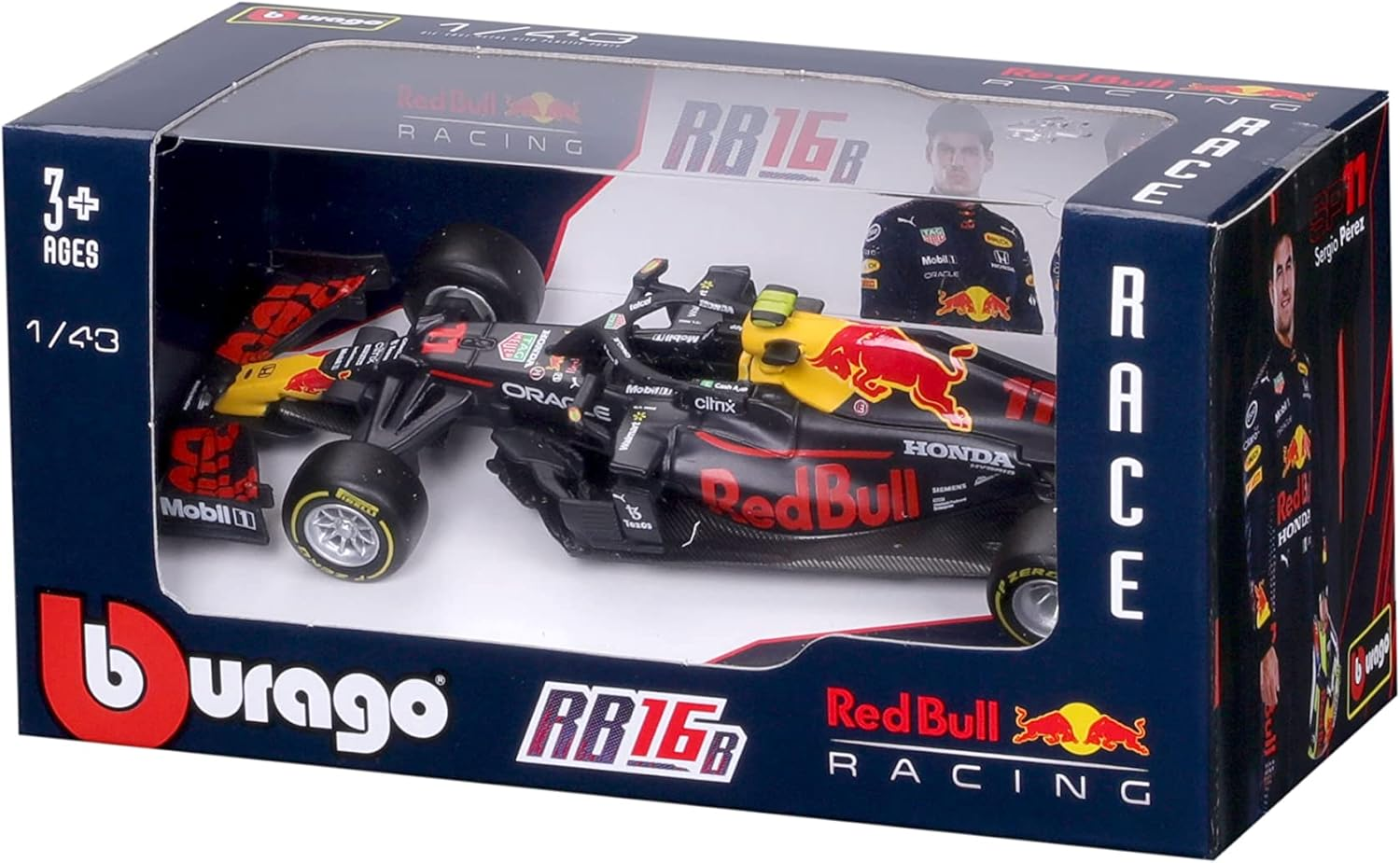Bburago B18-38055V 1:43 F1 Aston Martin RED Bull Racing RB16B Verstappen, Assorted Colours