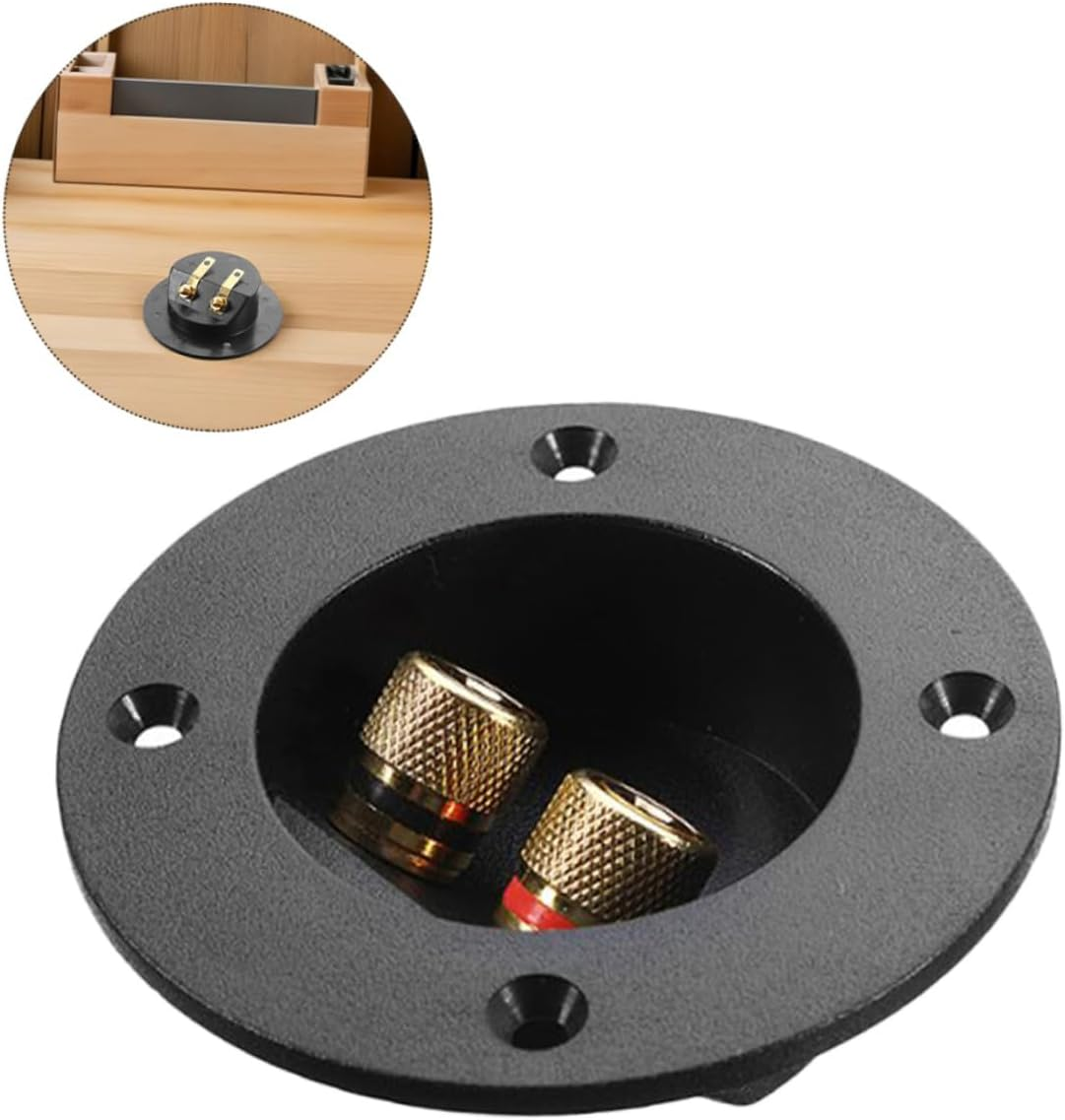 Hoement 8PCS Position Copper Speaker Box Terminal Cup Binding Post Connector for Subwoofer Soundbar Hifi Audio DIY Home Car Stereo Zero Signal Loss image number 1