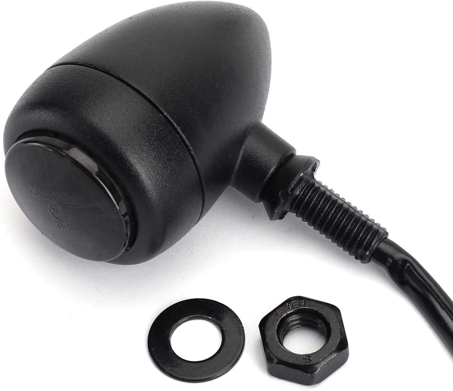 Areyourshop LED Motorcycle Bullet Turn Signals Indicators for Ha-Rley Chopper Cafe Racer Black