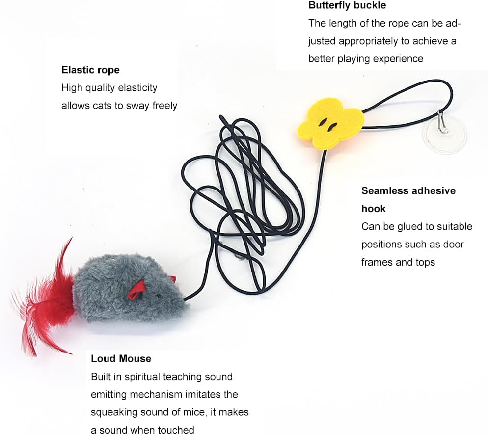 Cat Toy Self-Employment Hanging Door Frame, Interactive Cat Toy Door Hanging for Cats and Kittens, Interactive Cat Toy, Suitable for Cats at Home to Play, Pack of 2 image number 2