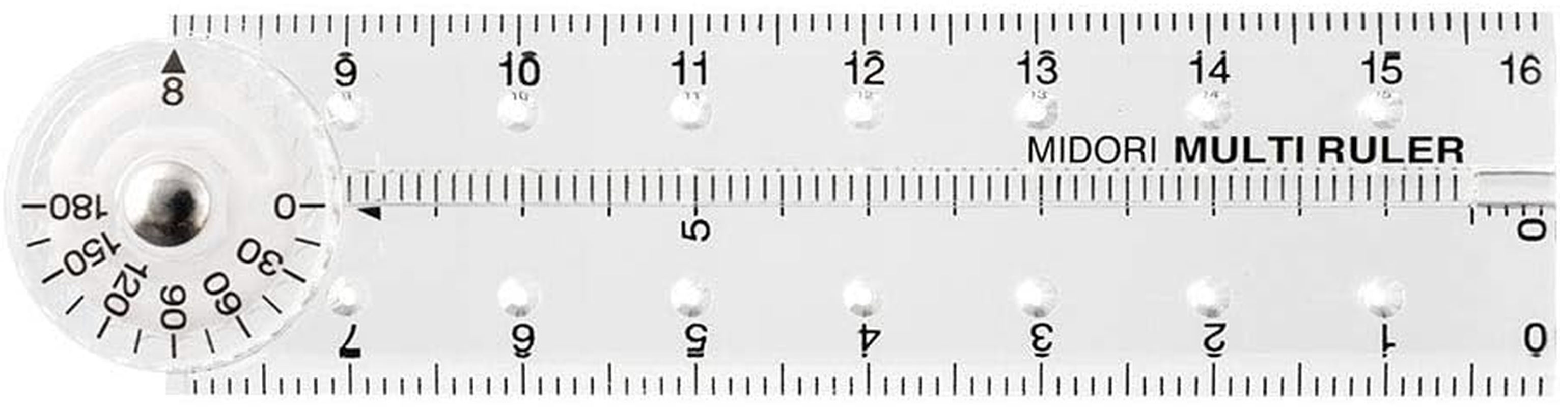 Midori 42263006 Ruler, Multi Ruler, 6.3 Inches (16 Cm), Transparent - Transparent image number 3