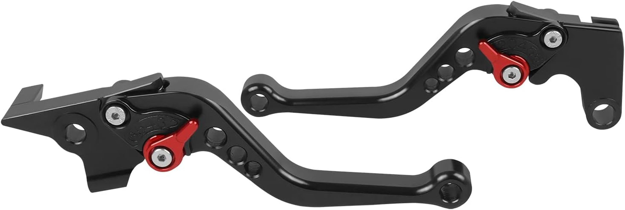 Short Brake Clutch Lever Sets CNC Aluminum Replacement for Kawasaki 2017-2025 Z650 Z900 Ninja 650R ER-6F Vulcan S 650 EN650 KLE650 Versys 650 KLZ1000 Versys 1000 ZX-4R (Black) - Red image number 5