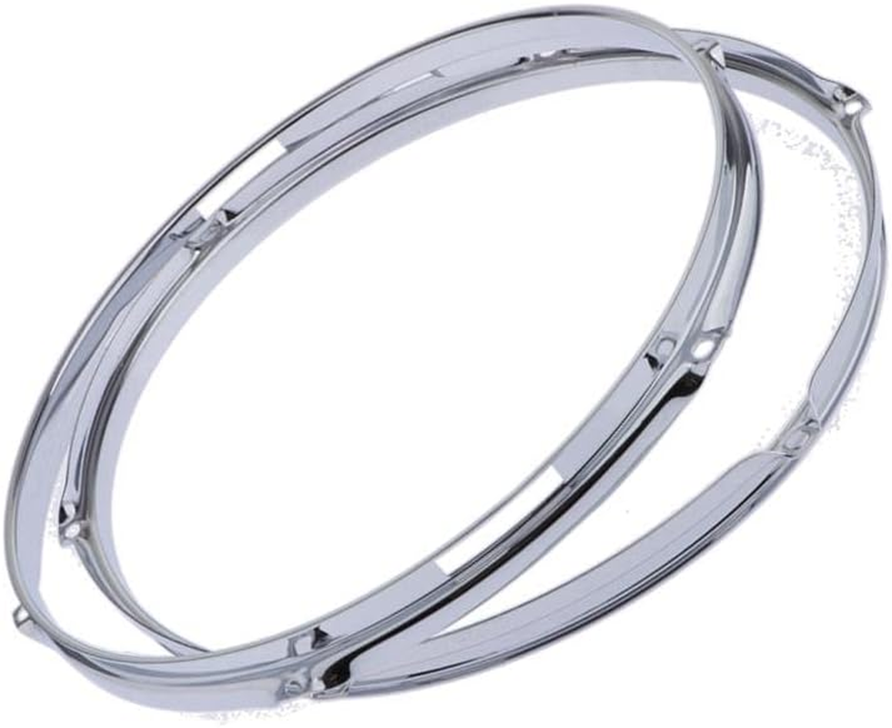 Cast Snare Drum Hoop Set Pair 14" 6-Hole 1.5Mm Thickness Chrome image number 6