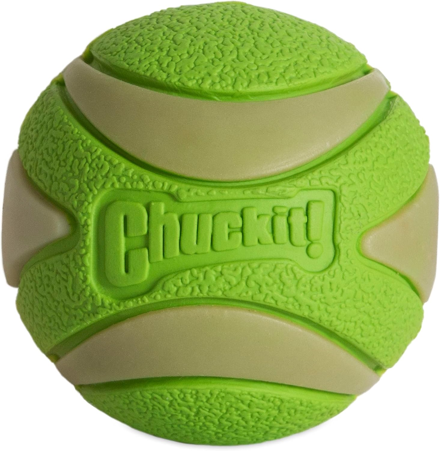 Chuckit! Max Glow Ultra Squeaker Ball Dog Toy, Durable High Bounce Floating Rubber Squeaky Dog Ball, Rechargeable Glow in the Dark Launcher Compatible Toy for Dogs, 1 Pack, Medium image number 4