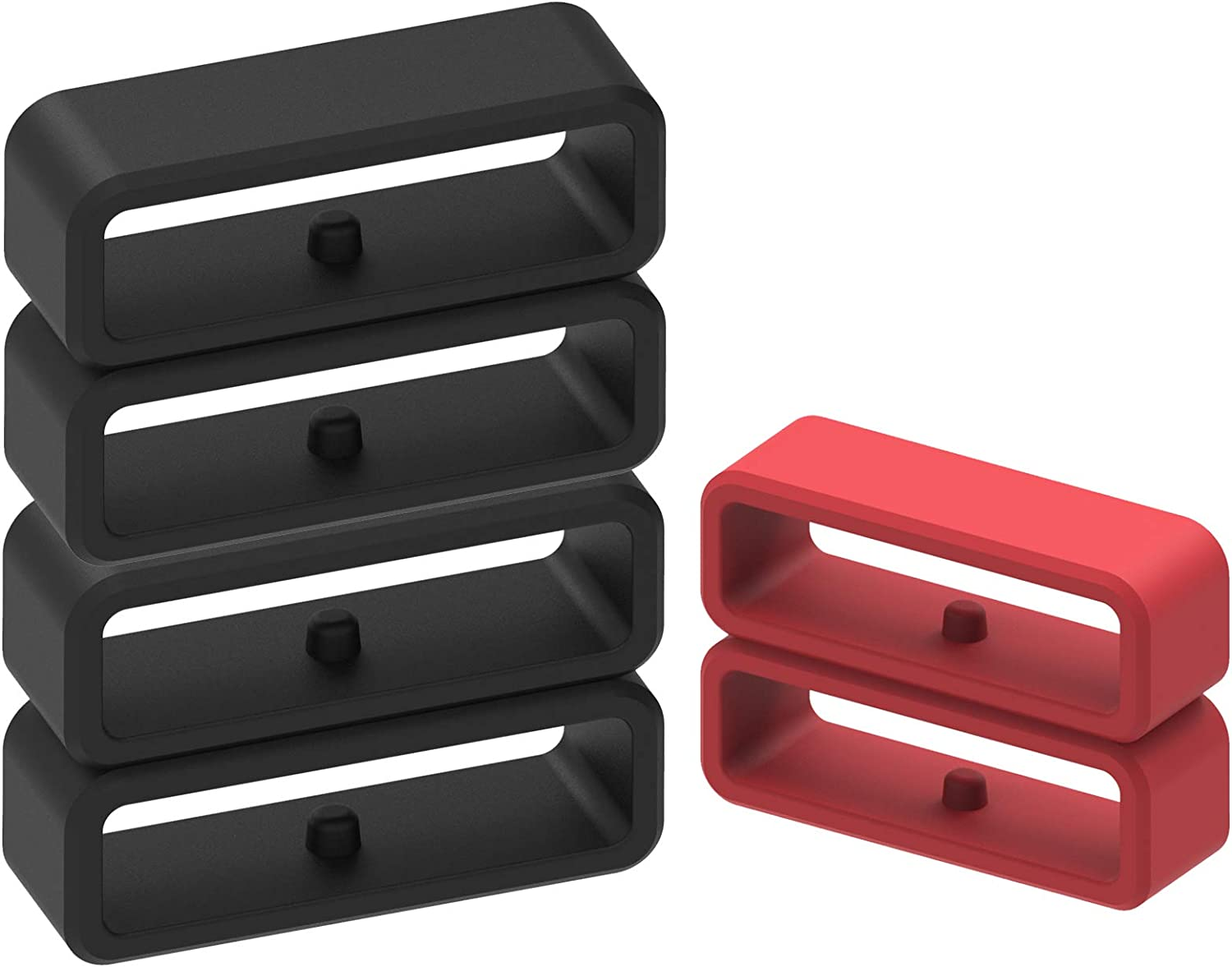 6Pcs Fastener Rings Compatible for Garmin Forerunner 935 945 945 LTE Bands Strap Silicone Connector Security Loop Keepers Ring for Forerunner 935 Replacement Bands