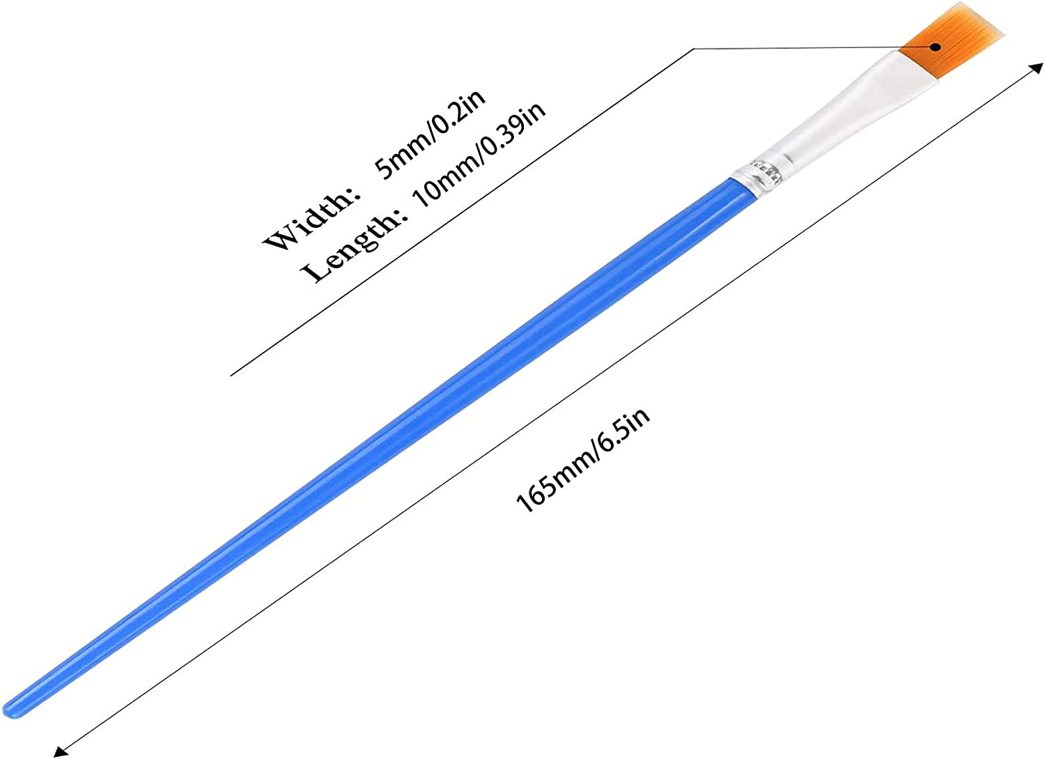 60 Pcs Flat Paint Brushes with Nylon Hair,Small Brush Bulk for Detail Painting,Short Plastic Handle,Acrylic Oil Watercolor Fine Art Painting for Kids,Students,Starter,Teens, Adults