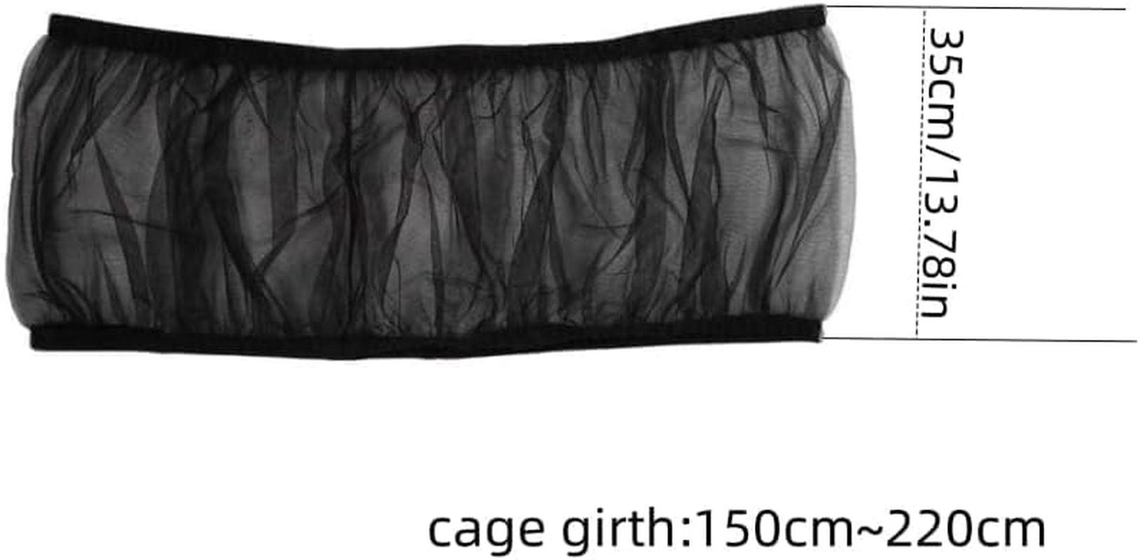 2 PCS Bird Cage Cover and Seed Catcher, Large Nylon Cover for Parakeet Macaw African round Square Cage, Universal Birdcage Cover - Black image number 6