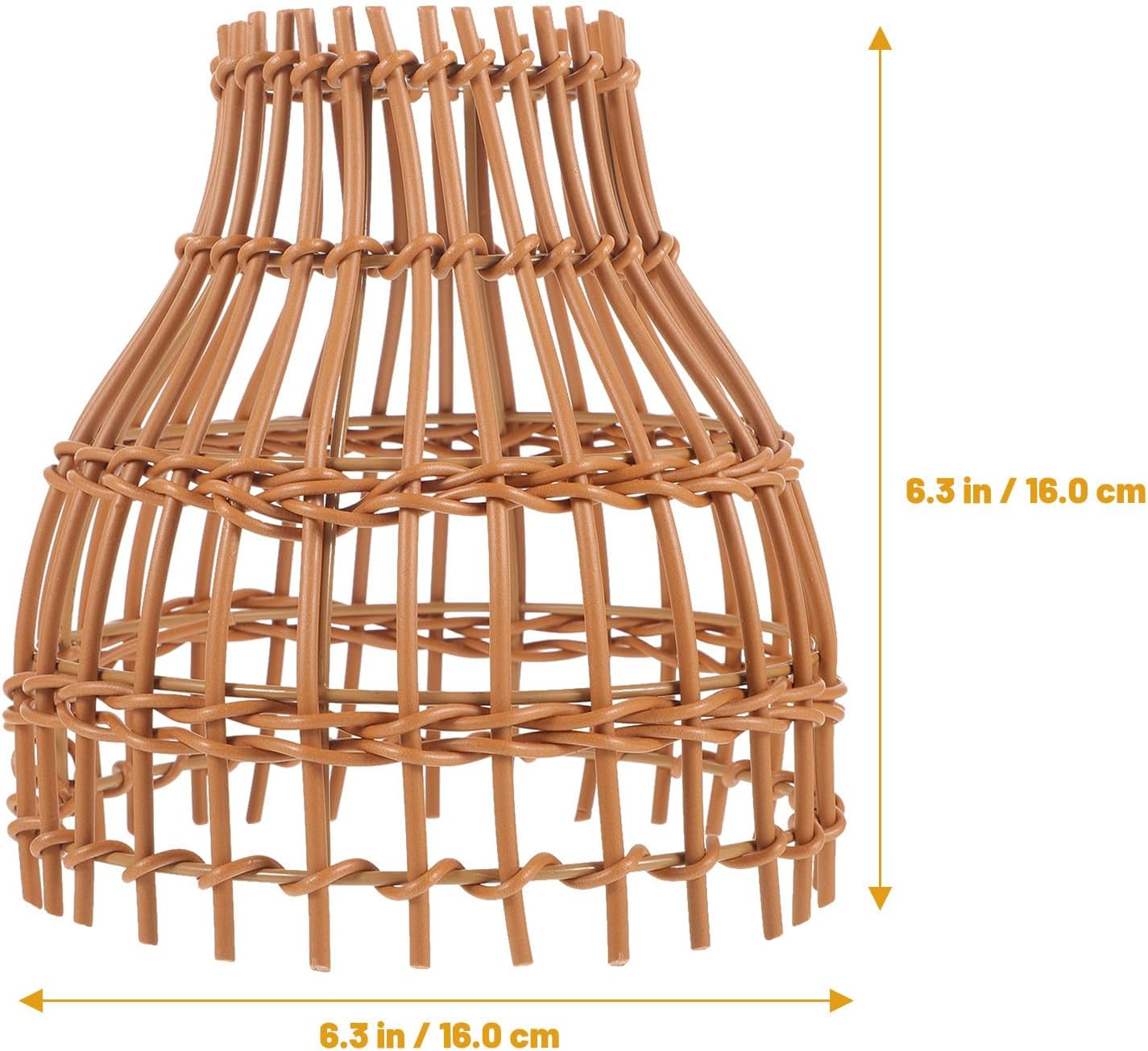 ULTECHNOVO Handmade Woven Rattan Pendant Lamp Shade For, Cover, Rustic Boho Lampshade Decoration for Dining Room and Study