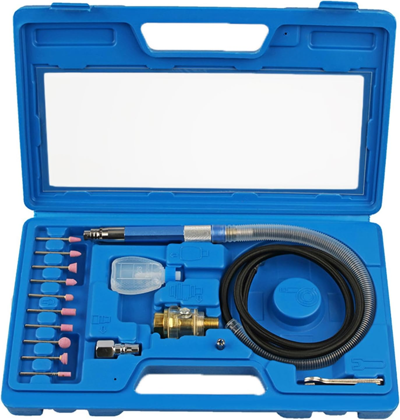 Air Die Grinder Kit, Pneumatic Pencil Die Grinder with Speed Switch, Lightweight Pneumatic Pencil Grinder for Polishing, Engraving image number 2