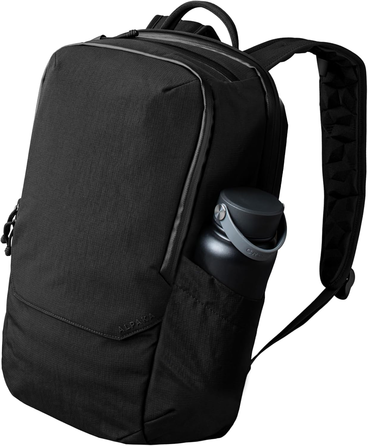 ALPAKA Elements Backpack Pro 24L - Black Laptop Backpack Fits 16'' Laptop with Dual Bottle Pockets, Travel Backpack for Men