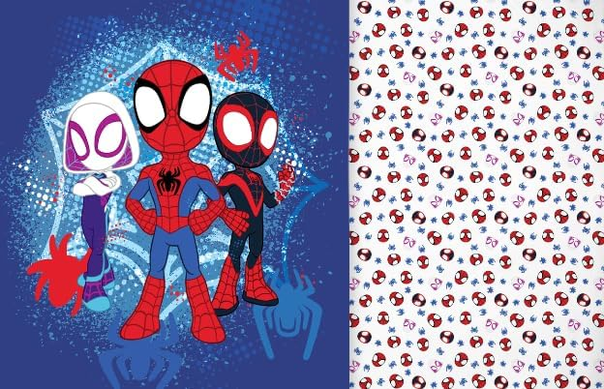 Marvel Spidey Cot Bed Duvet Cover 100 X 140 Cm + Pillowcase 40 X 45 Cm, 100% Cotton Baby Bedding Set, Perfect for Kids, Spidey Soft Reversible Bedding Set For image number 3