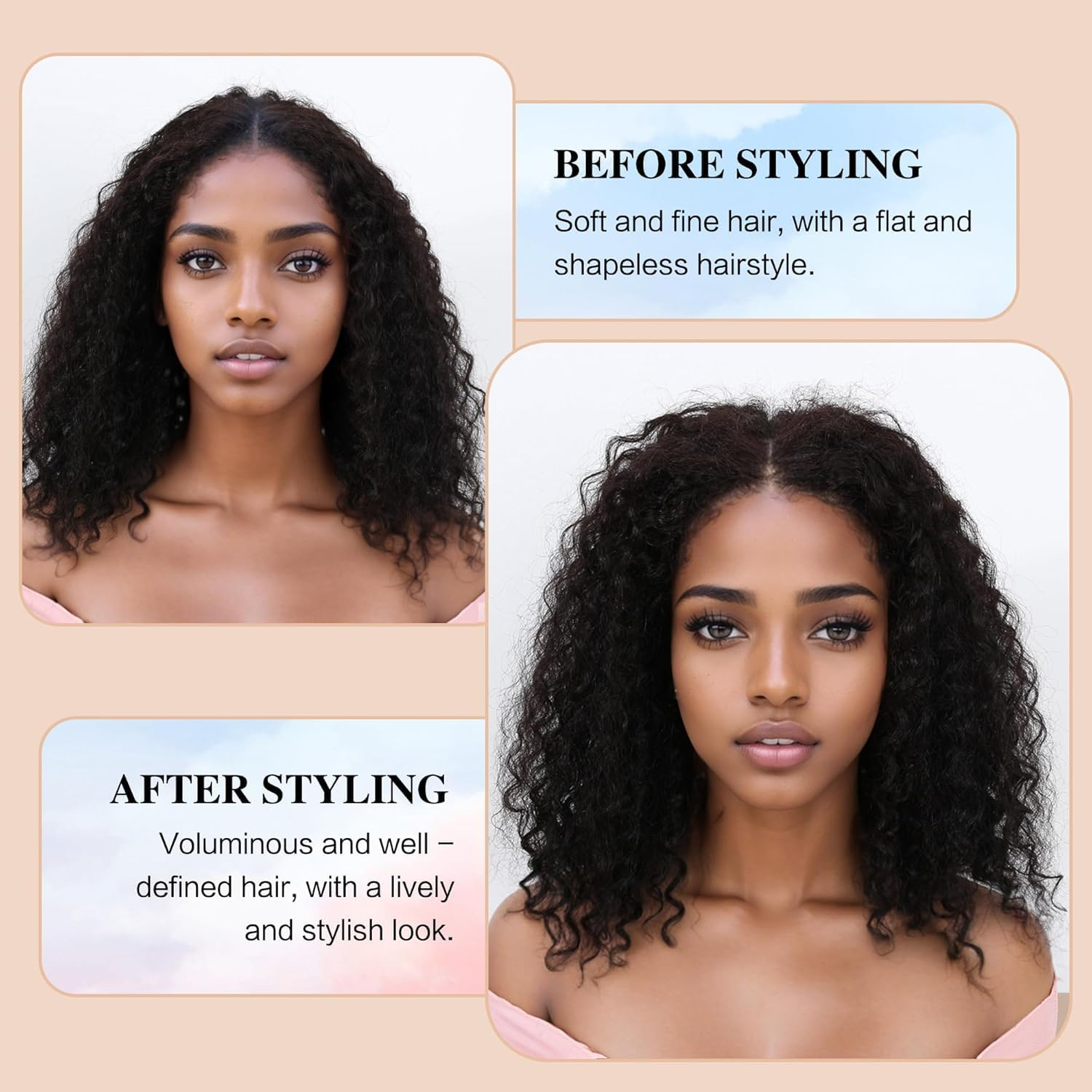 EOMECUIGAO Jaw Clamps Volume Curly Hair Claw 6 PCS Bounce Curl Clip Root Lifting Clips for for Natural Volume Curls image number 1