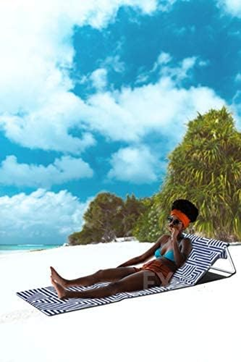 Outdoor Portable Folding Chair Beach Mat Ultra Light Fishing Sun Lounger Carry Strap Hotel/Vacation/Holidays/Sunbathing (Makena) - Mossman image number 5