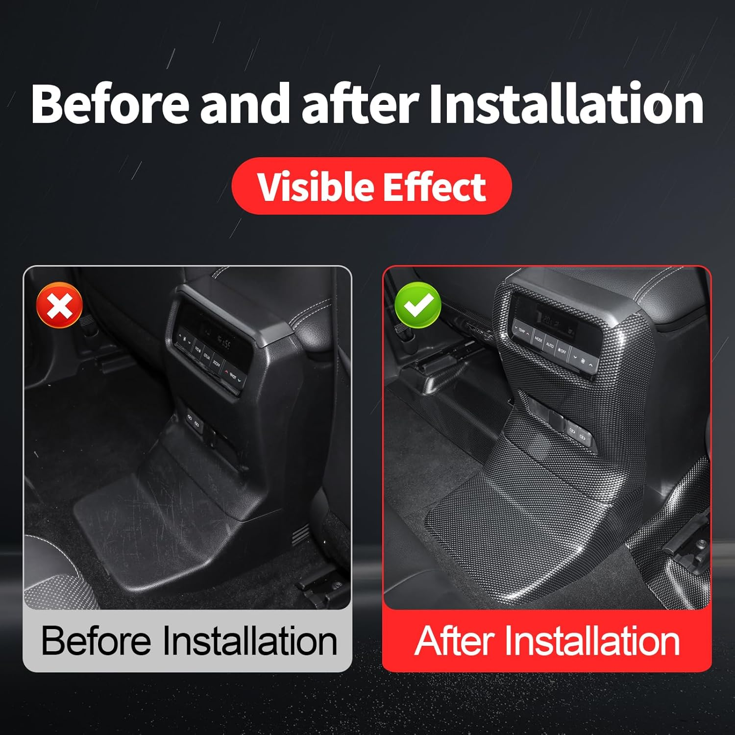 Armrest Box Anti-Kick Panel for 2024 2025 2026 Toyota Landcruiser Prado 250 Lc250 J250 Rear Button Decorative Cover Internal Modification Accessories Land Cruiser 250 (Armrest Box Anti-Kick Panel) image number 4