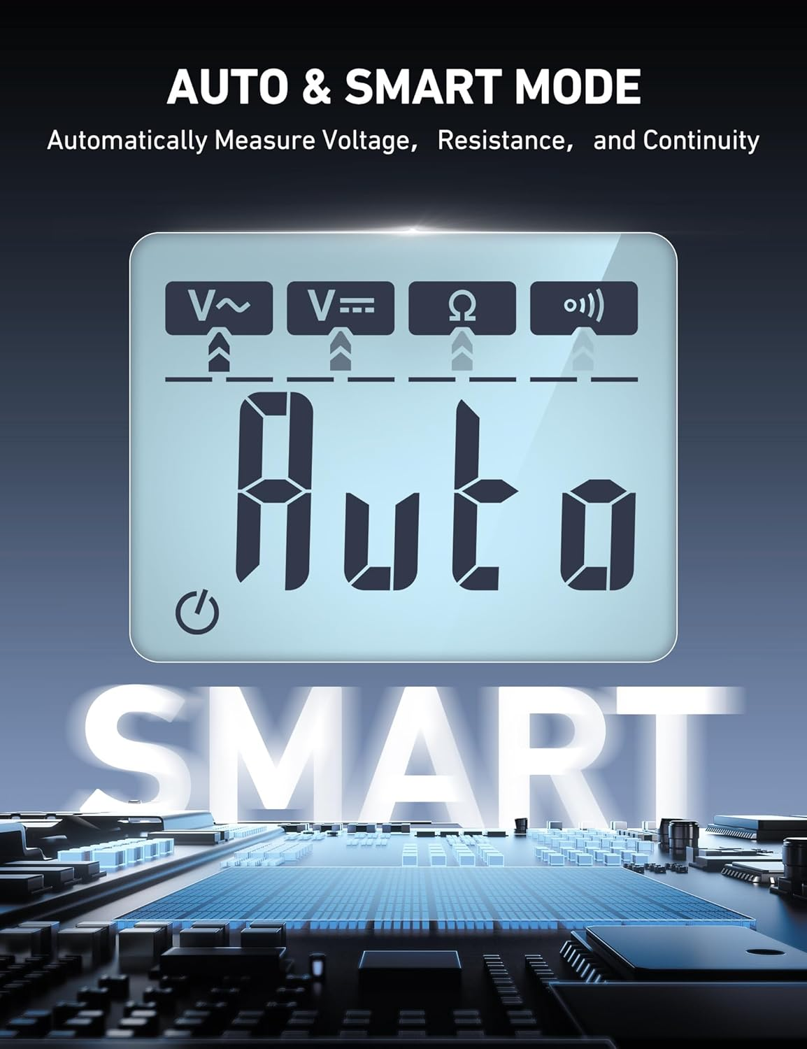 Astroai Multimeter Tester 4000 Counts, Smart Measuring Mode, Auto-Ranging Digital Volt Meter, Fast Accurately Measures AC/DC Voltage, Resistance, Continuity, Supports a Non-Contact Voltage Function image number 4