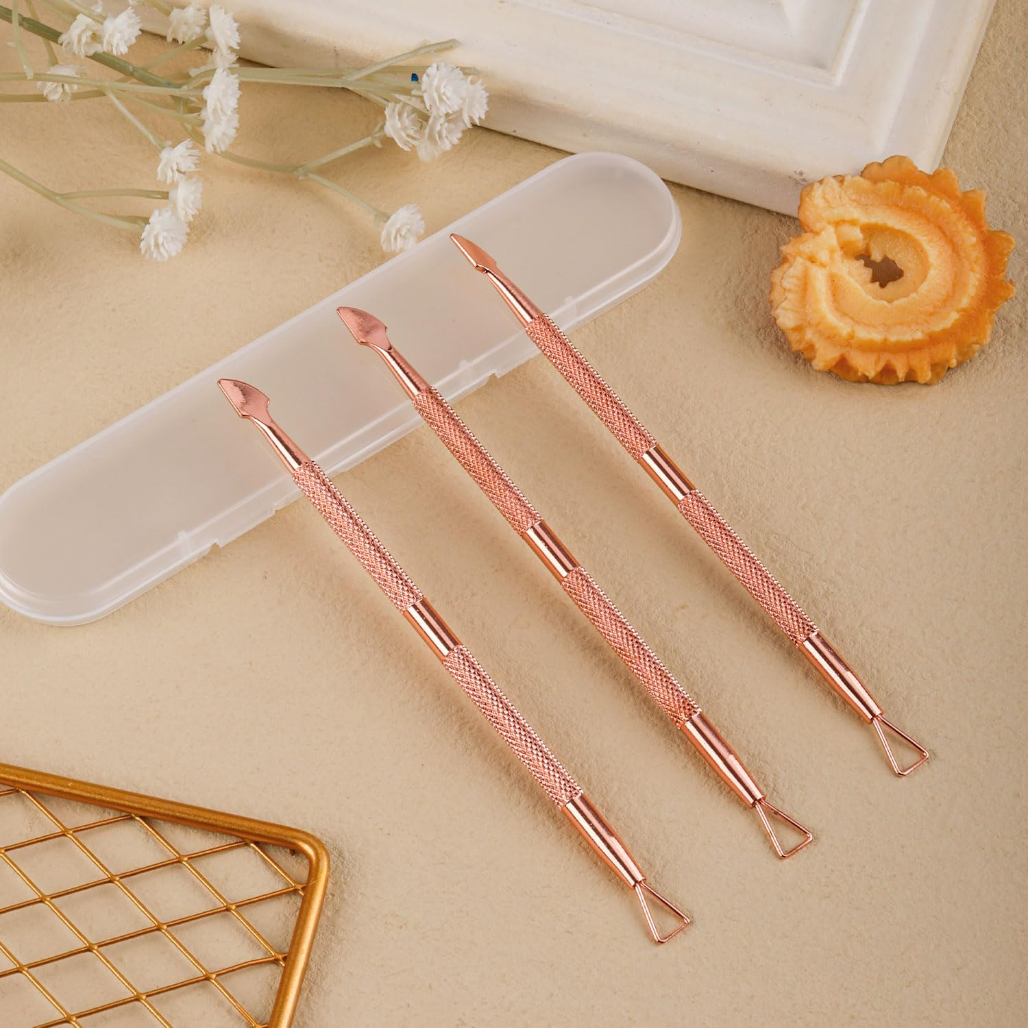 3Pcs Lottery Ticket Scratcher Tool, Metal Scratch off Tool Easy to Hold Lottery Scratcher Scraping Tool with Storage Box for Flawless Reveals Tickets Stickers Labels (Rose Gold) image number 5