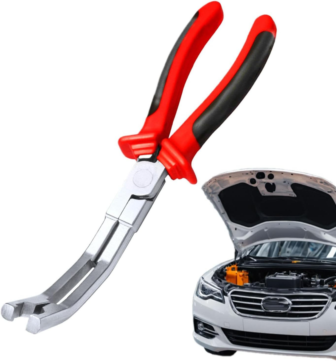 Car Disconnect Pliers | Curved Jaw Clamp for Automotive - Car Removal Angled Pliers Vehicle Glow Plug Tool for Small Bolts, Joints image number 1