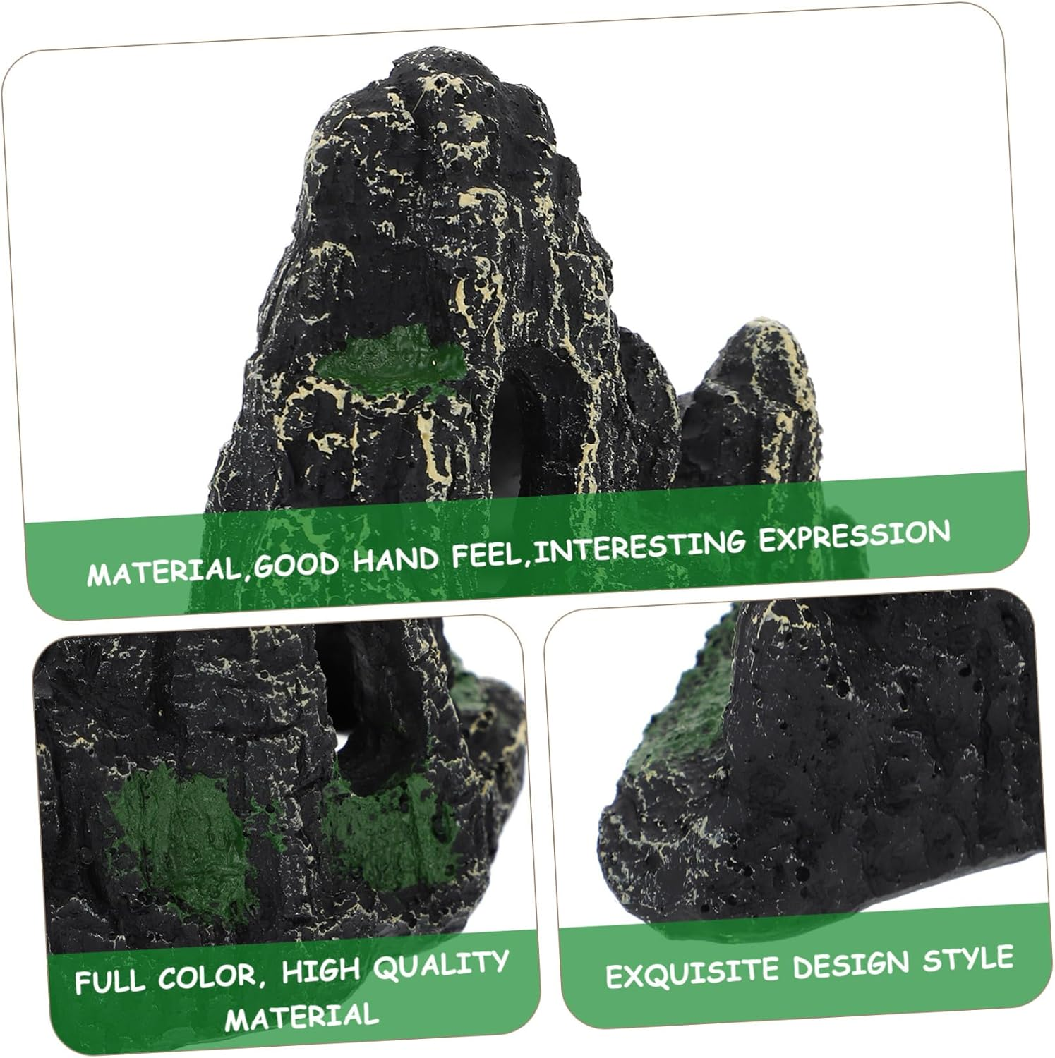 Abaodam Artificial Rockery Sculpture Aquarium Decor Resin Simulation Hill Statue Fish Tank Accessory for Freshwater and Saltwater Aquatic Pets image number 5