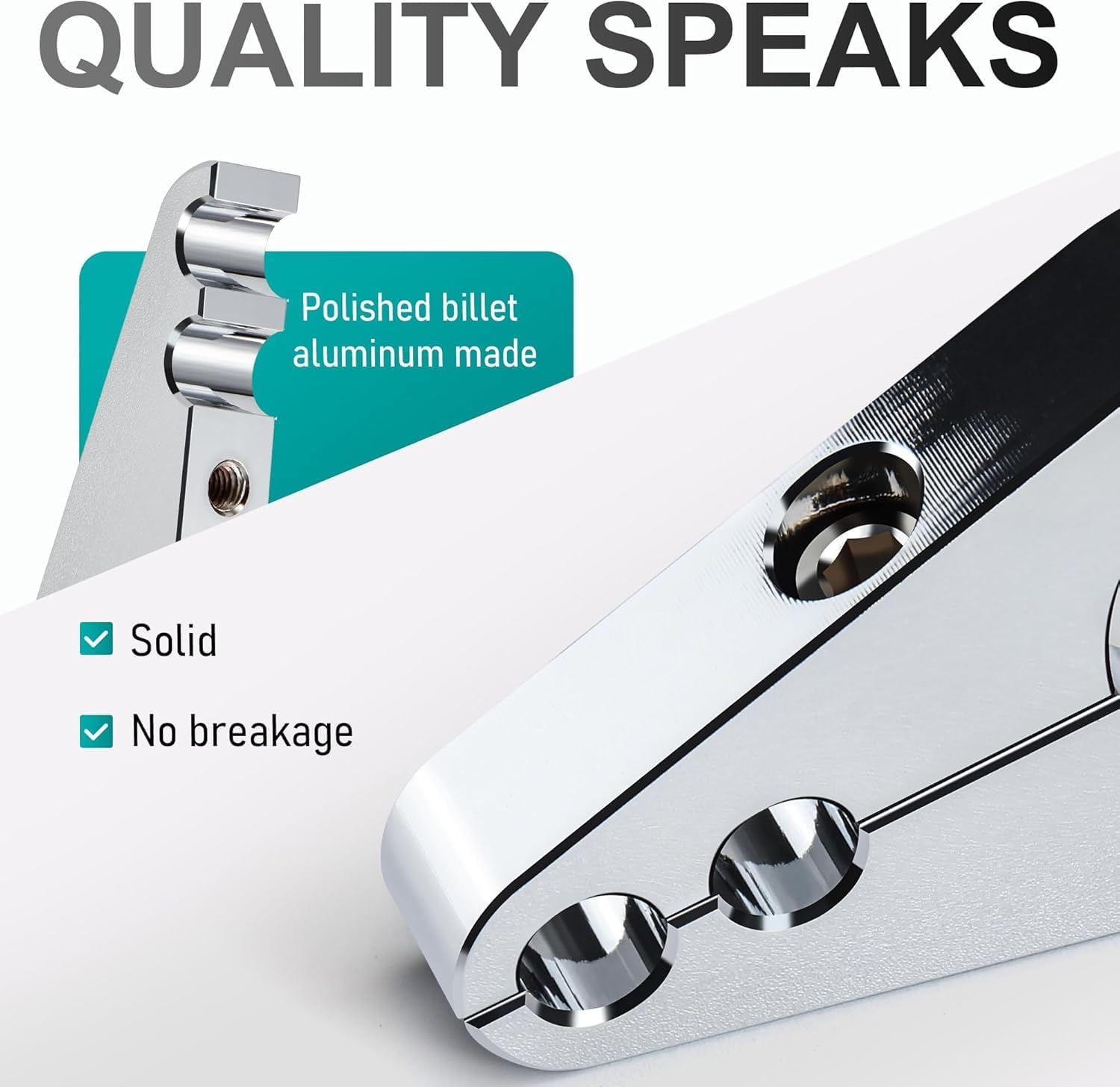 Mokitdora 1.5" Motorcycle Handlebar Clips or Frame Dual Hole Throttle Clutch Cable Brake Line Mount Clamp Universal for Harley 2 Pieces, Chrome