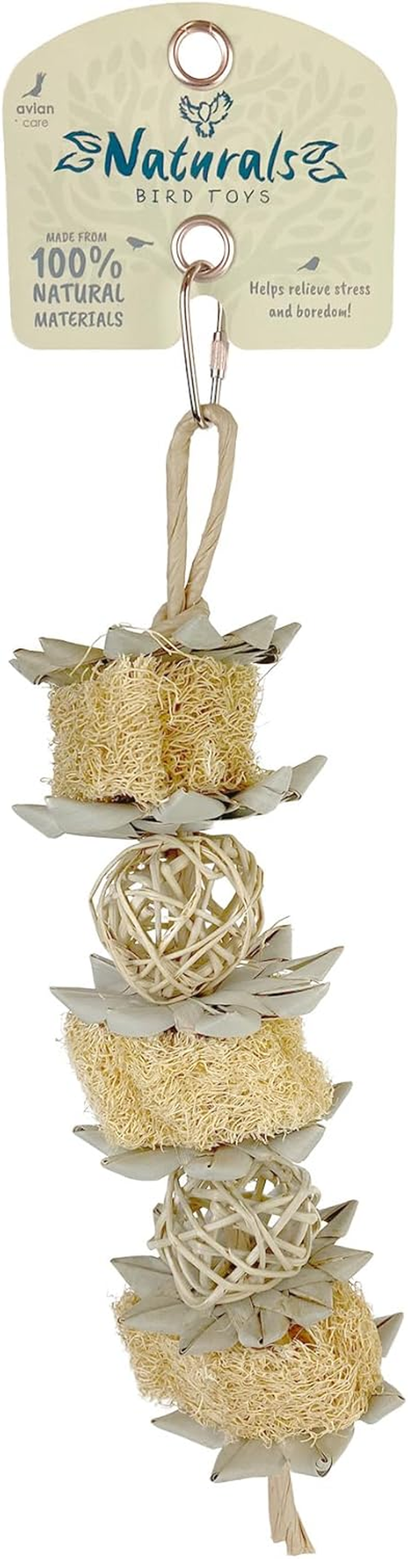 Avian Care Naturals Fill the Mill Bird Toy, 35Cm &ndash; Hanging Chew Toy Made from 100% Natural Materials, for All Birds, Eco-Friendly image number 1