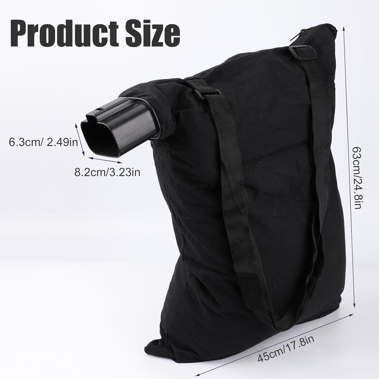 Leaf Blower Vacuum Bag, High Capacity Leaf Blower Collection Bag, 5140117-99, 5140125-95 Leaf Blower Vacuum Vac Shoulder Bag, Leaf Blower Bag Compatible with Black & Decker BV3100/BV2900 image number 6