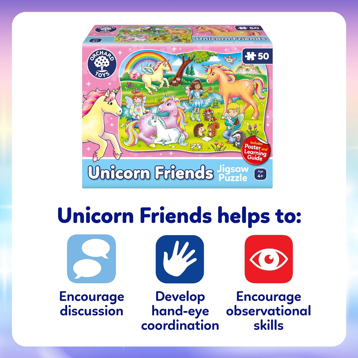 Orchard Jigsaw - Unicorn Friends & Poster 50 Pieces image number 4