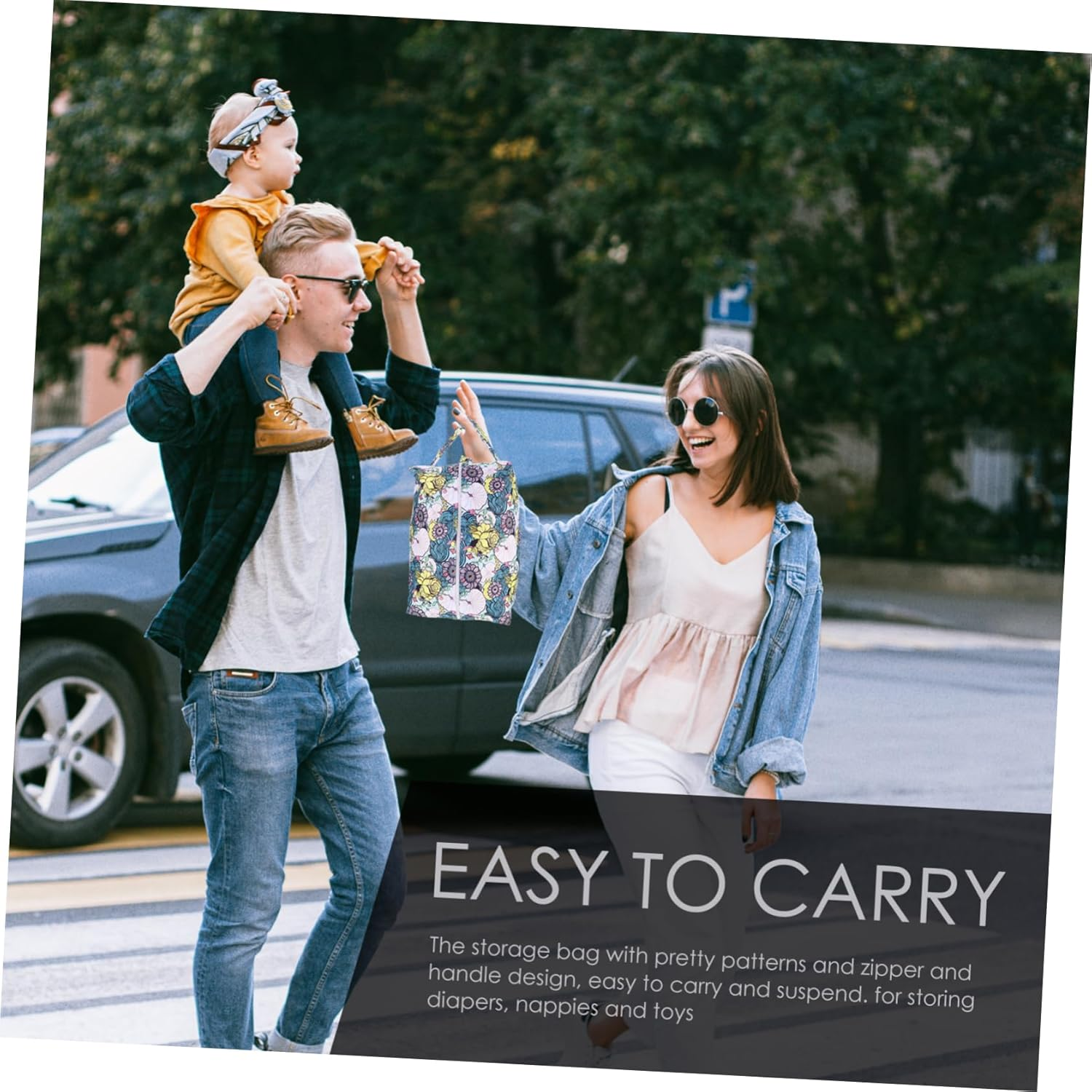 KOMBIUDA Stereoscopic Diapers Packing Bag Patterned Sundries Holder Travel Napkin image number 3