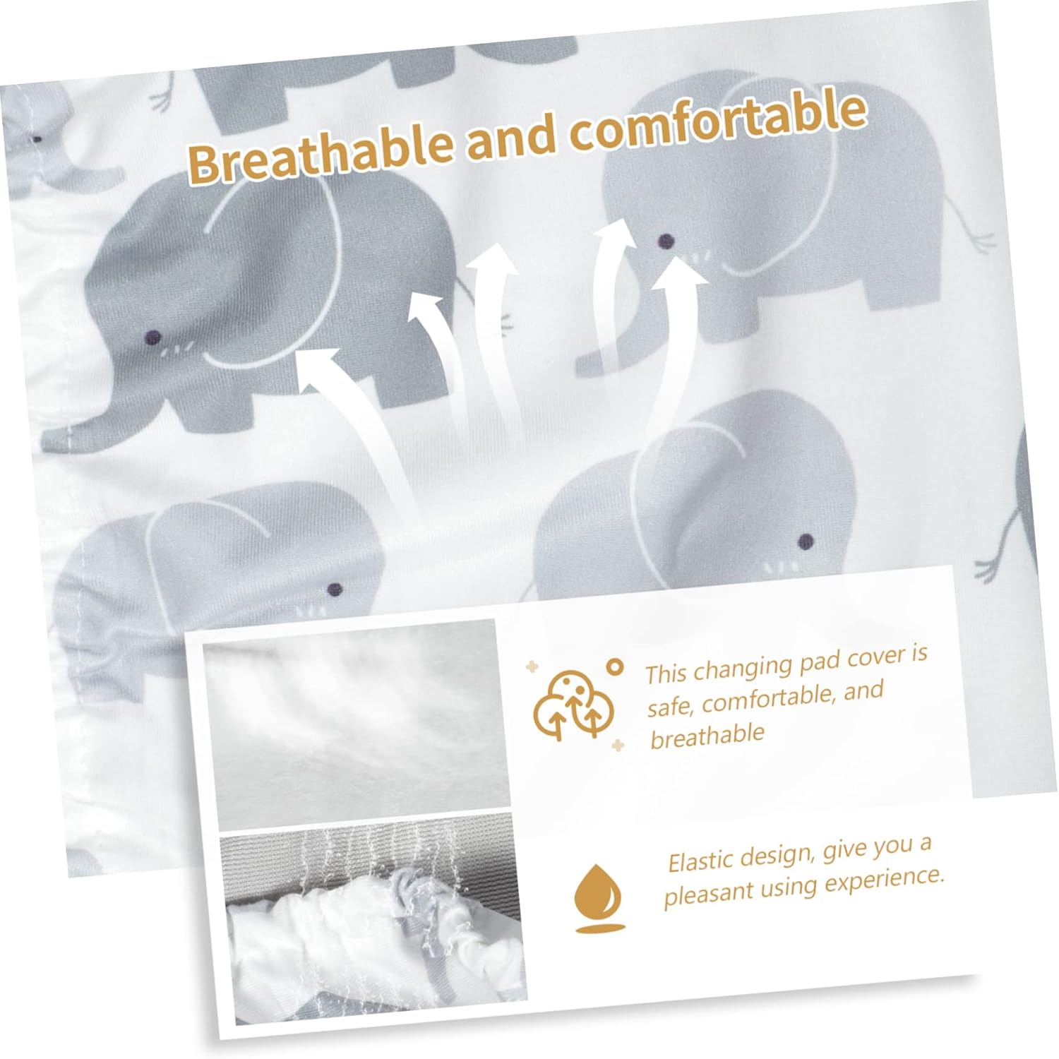 Ibasenice Crib Sheets for Boys Girls Baby Changing Pad Cover Safe Breathable Material image number 6