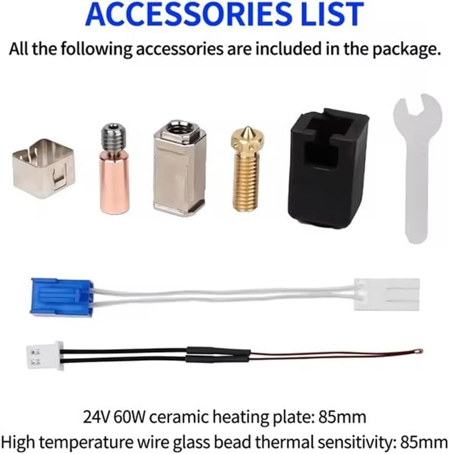 For Artillery Sidewinder X1 X2 Genius Upgrade Hotend Kit,With Heater Cartridge Thermistor All Metal Throat Volcano Nozzle Heating Block Silicone Socks Printer Accessories image number 6