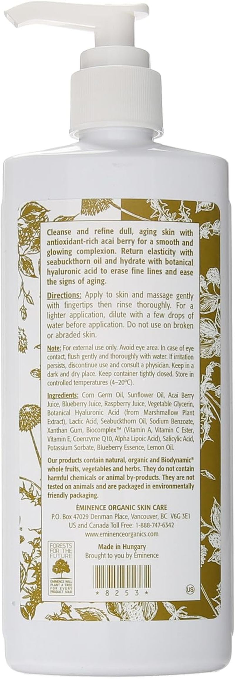 Eminence Firm Skin Acai Cleanser, 8.4 Ounce