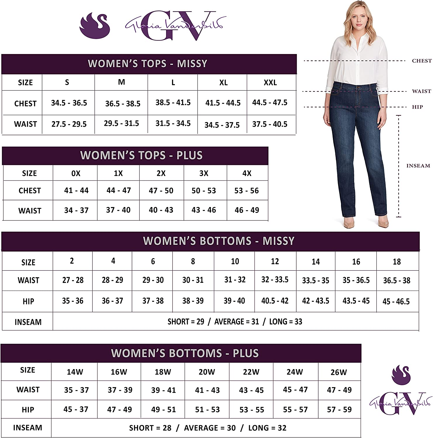 Gloria Vanderbilt Women'S Amanda Classic High Rise Tapered Jean