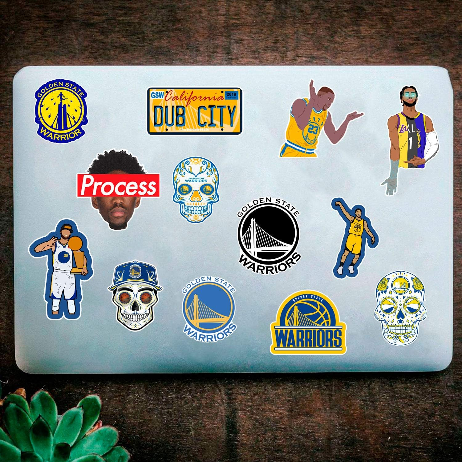 Stickers Pack Golden Vinyl State Decal Warriors Aesthetic Stickers Pack of 31 Pcs image number 2