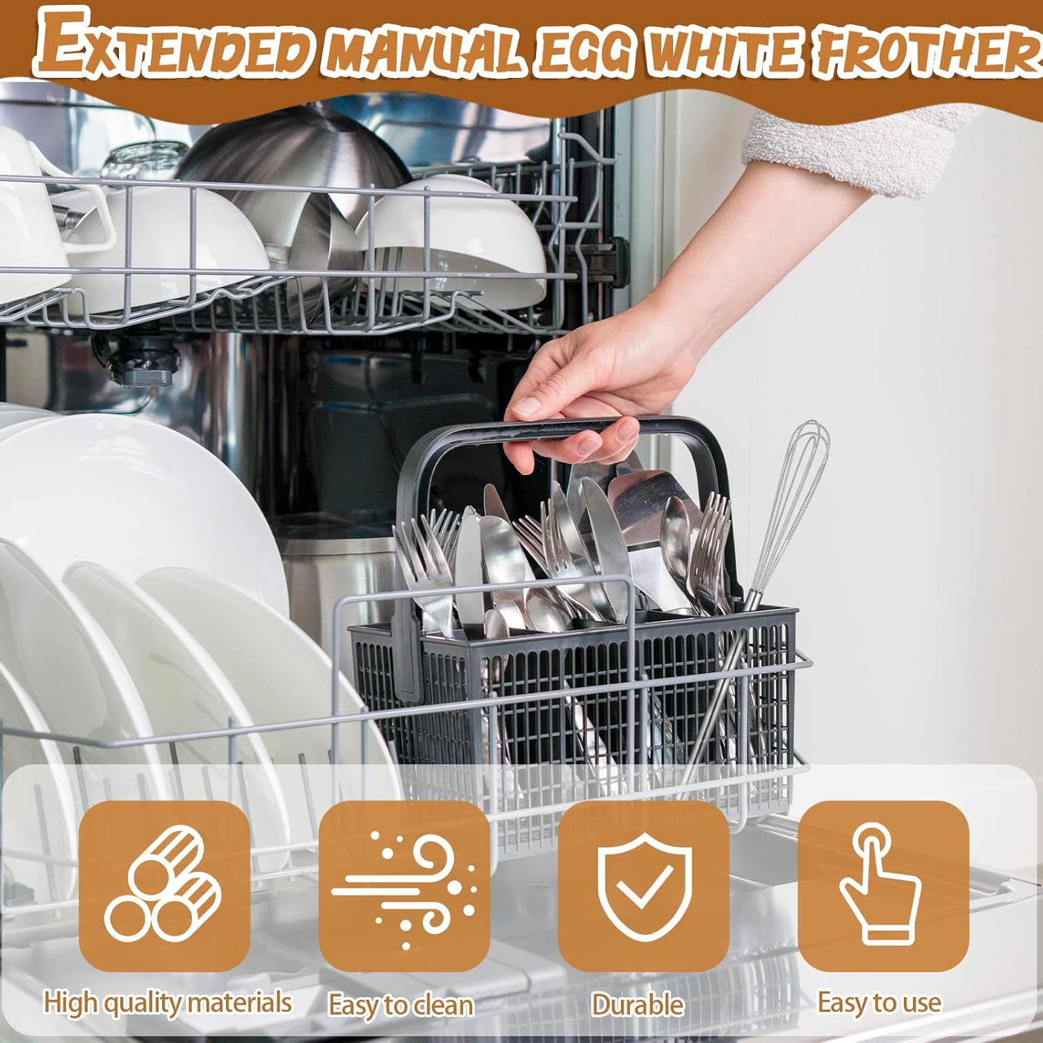 LIQWEI Pack of 2 Small Whisks, 28 Cm Long Manual Whisk, Small Whisk, Mini Stainless Steel Whisk for Can Stir Dough, Stirring, Protein, Beat, Butter, Stirring Cream, Whipping image number 4