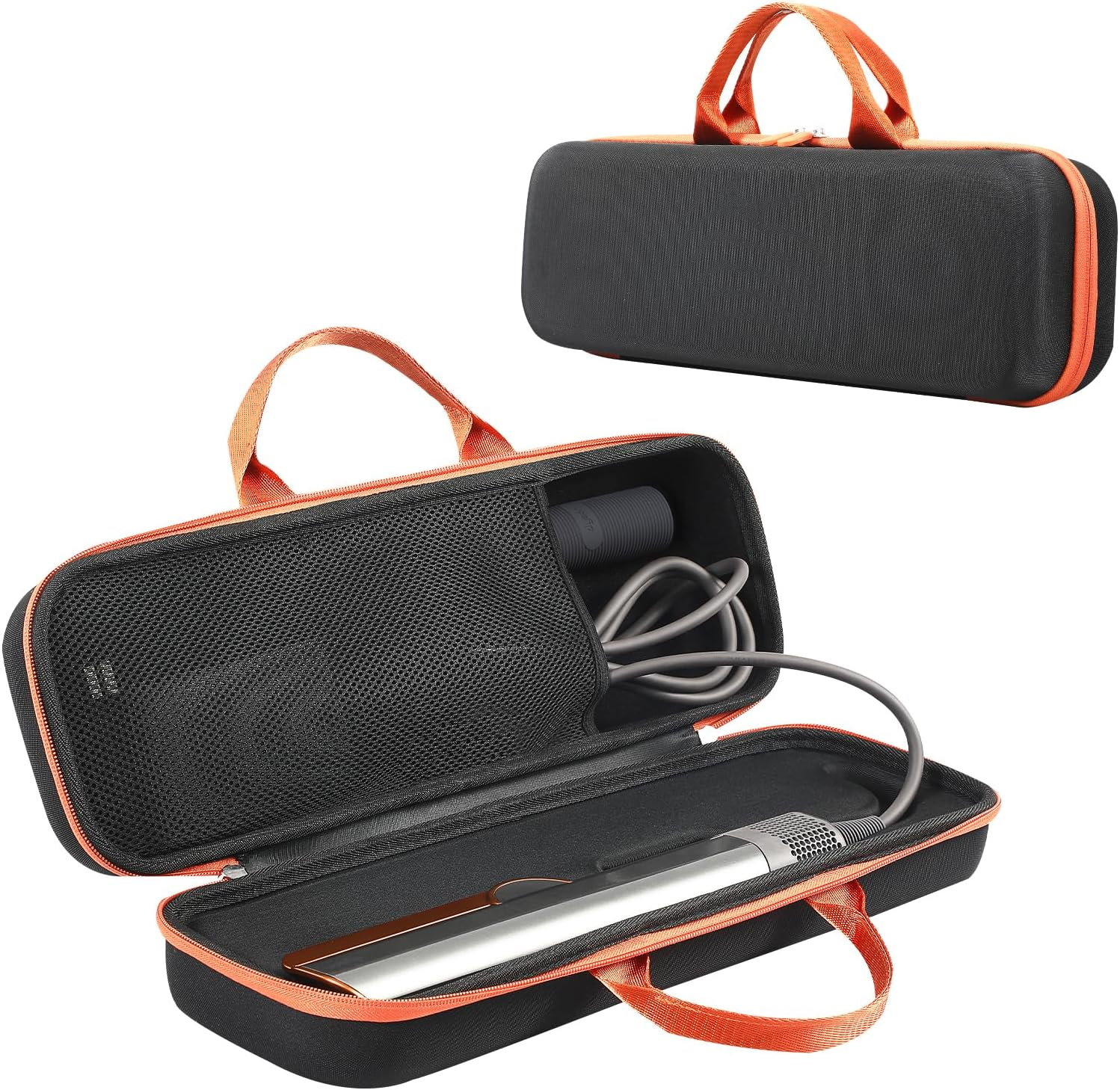 Travel Carrying Case for Dyson Airstrait HT01 Hair Straightener Hard Protective Case Storage Bag Layer Hair Accessories Tools Orgnizer (Black)