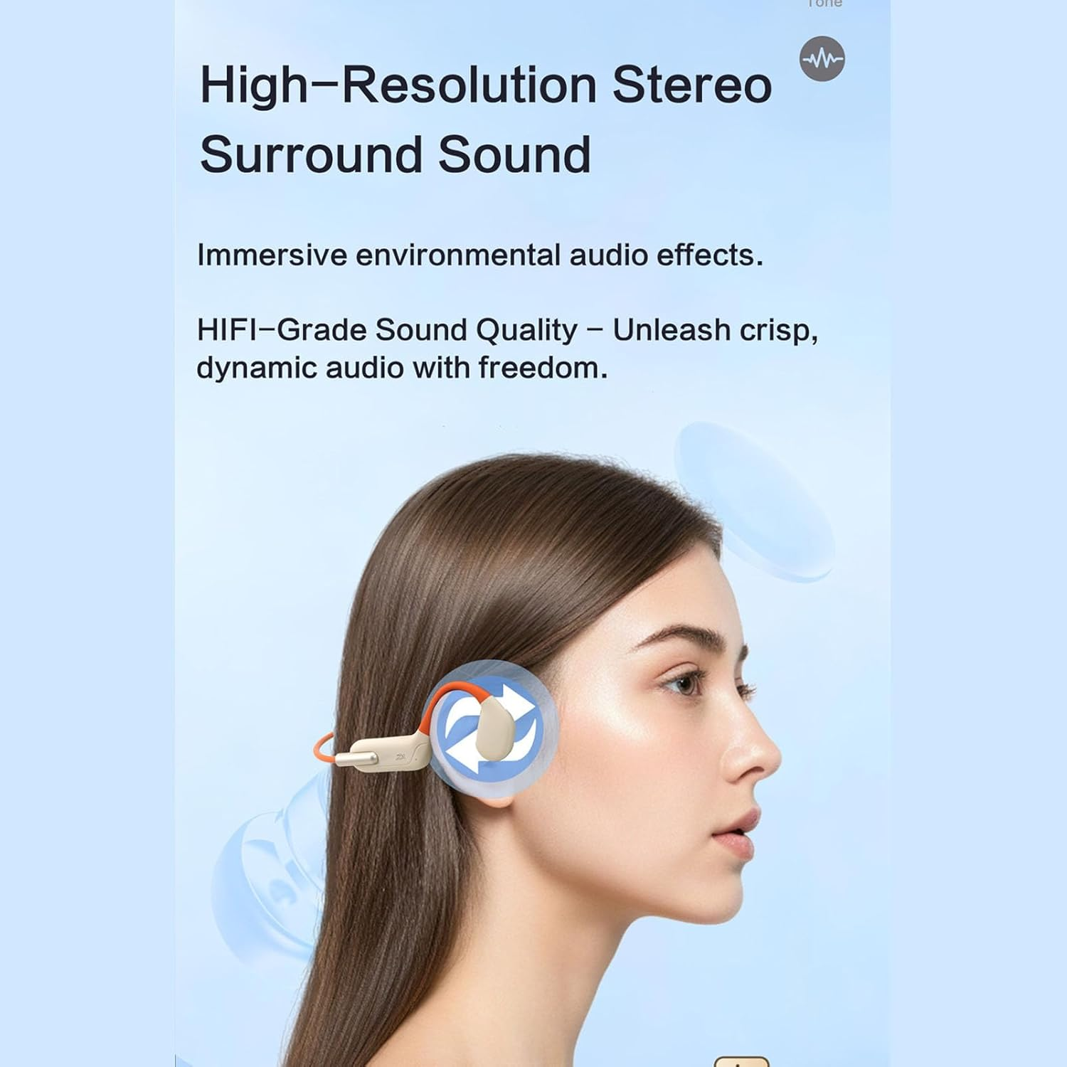 Generic Bone Conduction Headphones, Wireless Open Ear Headphones with HD Stereo Surround, Open Ear Sports Headphone Headset Built in 32G Memory for Running Cycling Workout