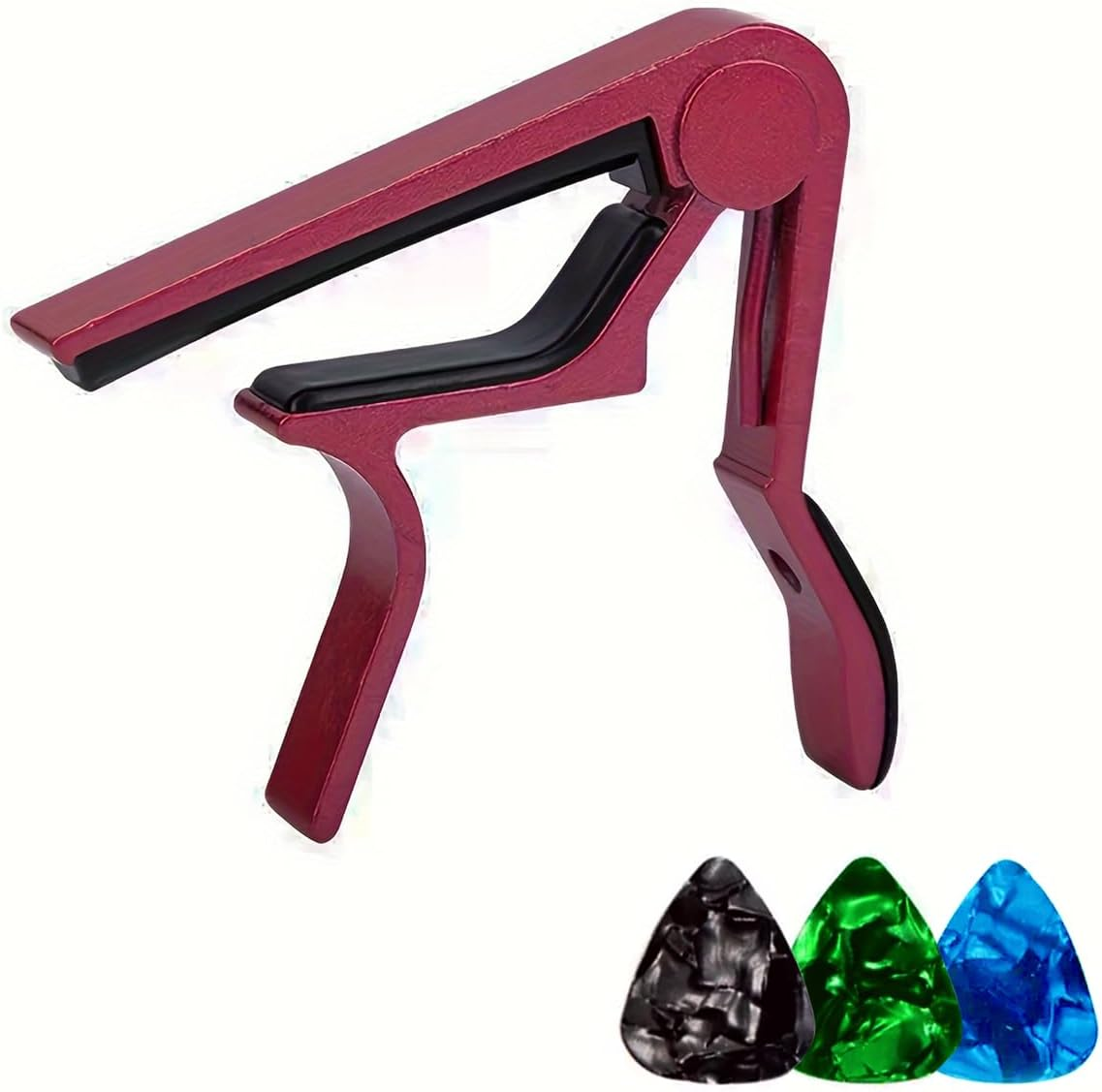 Premium Alloy Capo Quick Change Trigger Clamp for Guitar Banjo Ukulele (Blue)