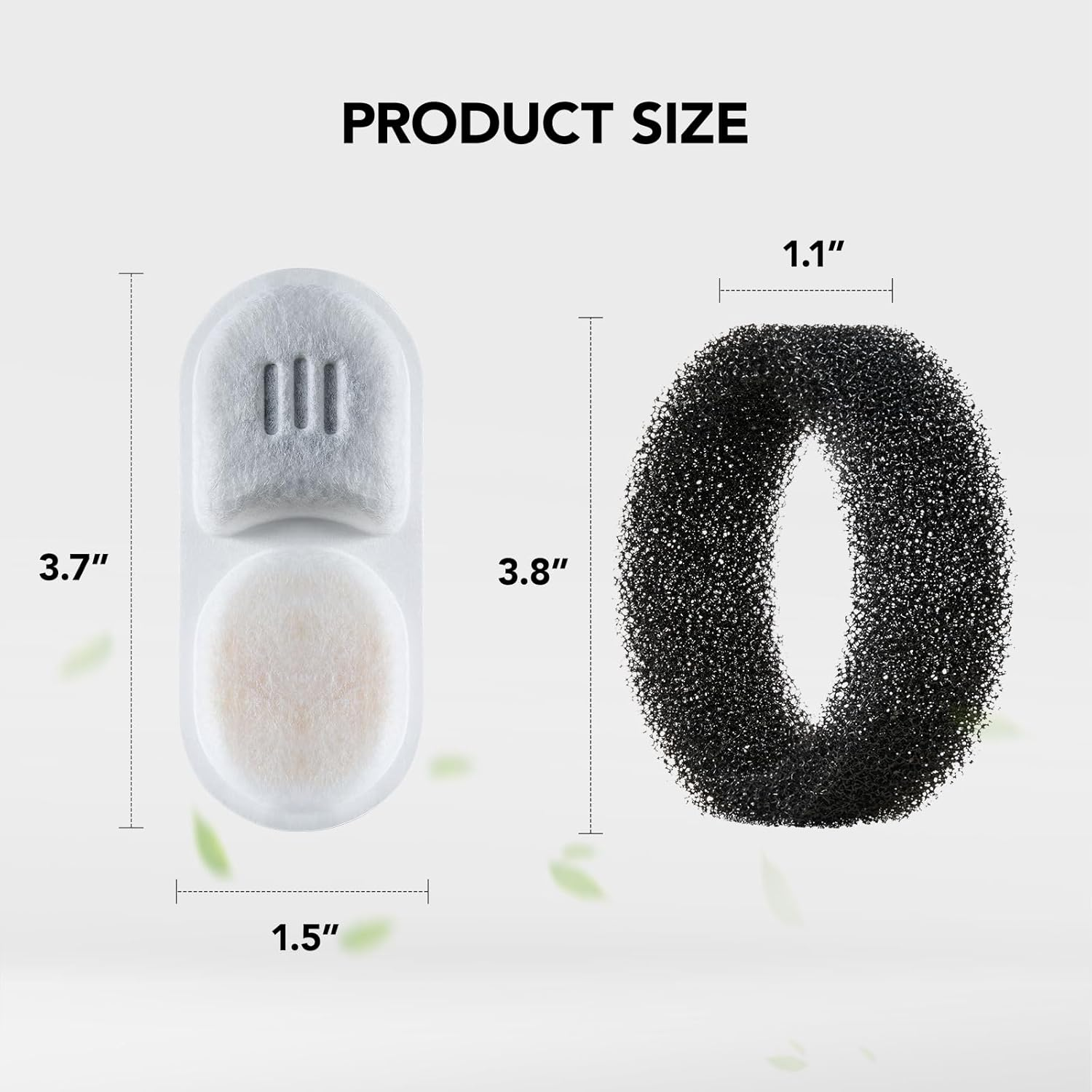 HICC PULE Replacement Filters for HICC PULE 108Oz/3.2L Stainless Steel Cat Water Fountain, Ultra-Quiet Cat & Dog Water Dispenser - 9 Packs Filters & Sponges image number 4