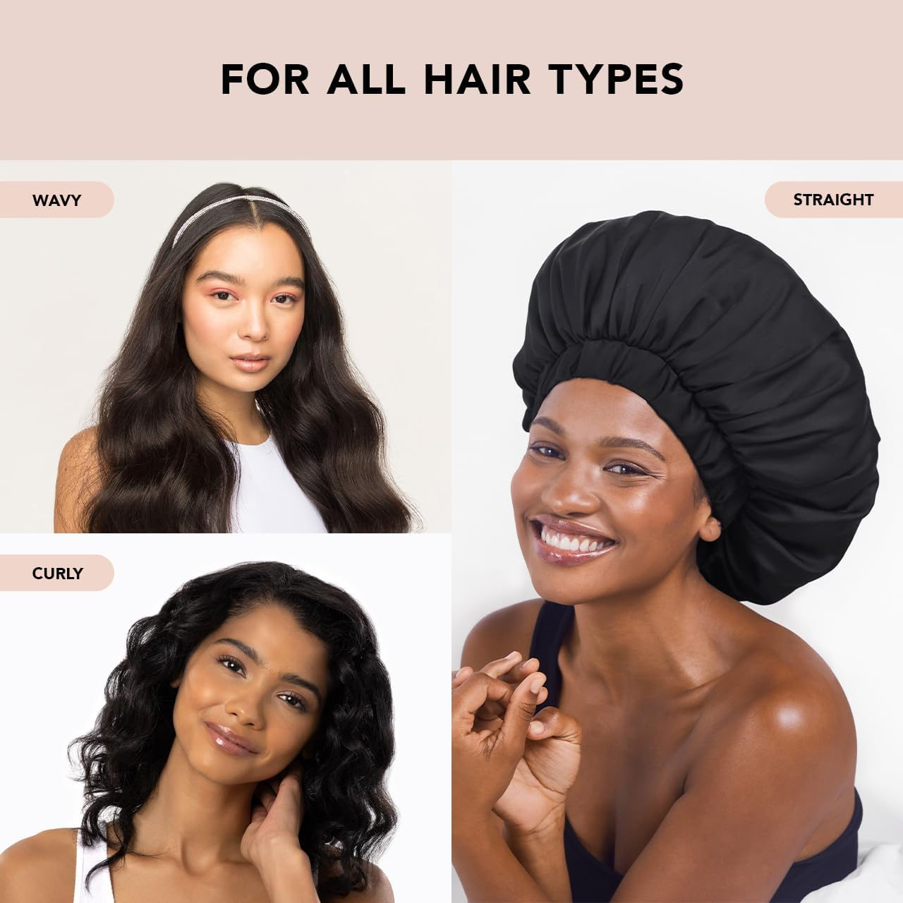 Kitsch Sleep Scarf Bonnet Cap for Women, Lightweight Head Wrap, Softer than Silk Hair Wrap for Sleeping, Satin Bandanna Scarf image number 1