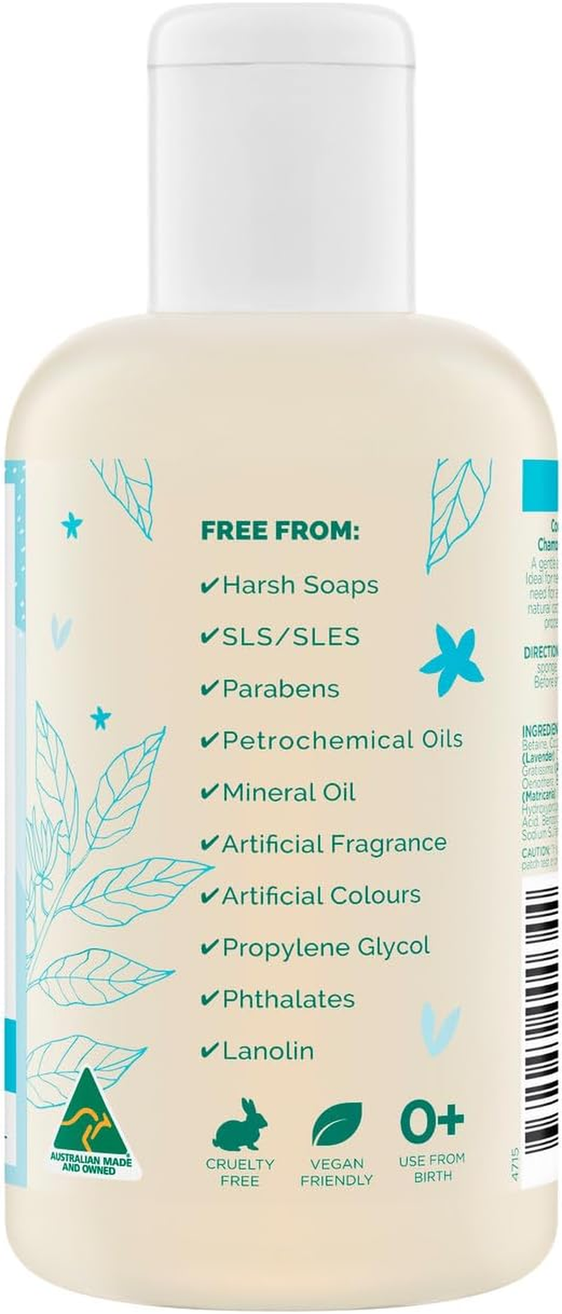 GAIA Natural Baby Hair & Body Wash 200Ml image number 4