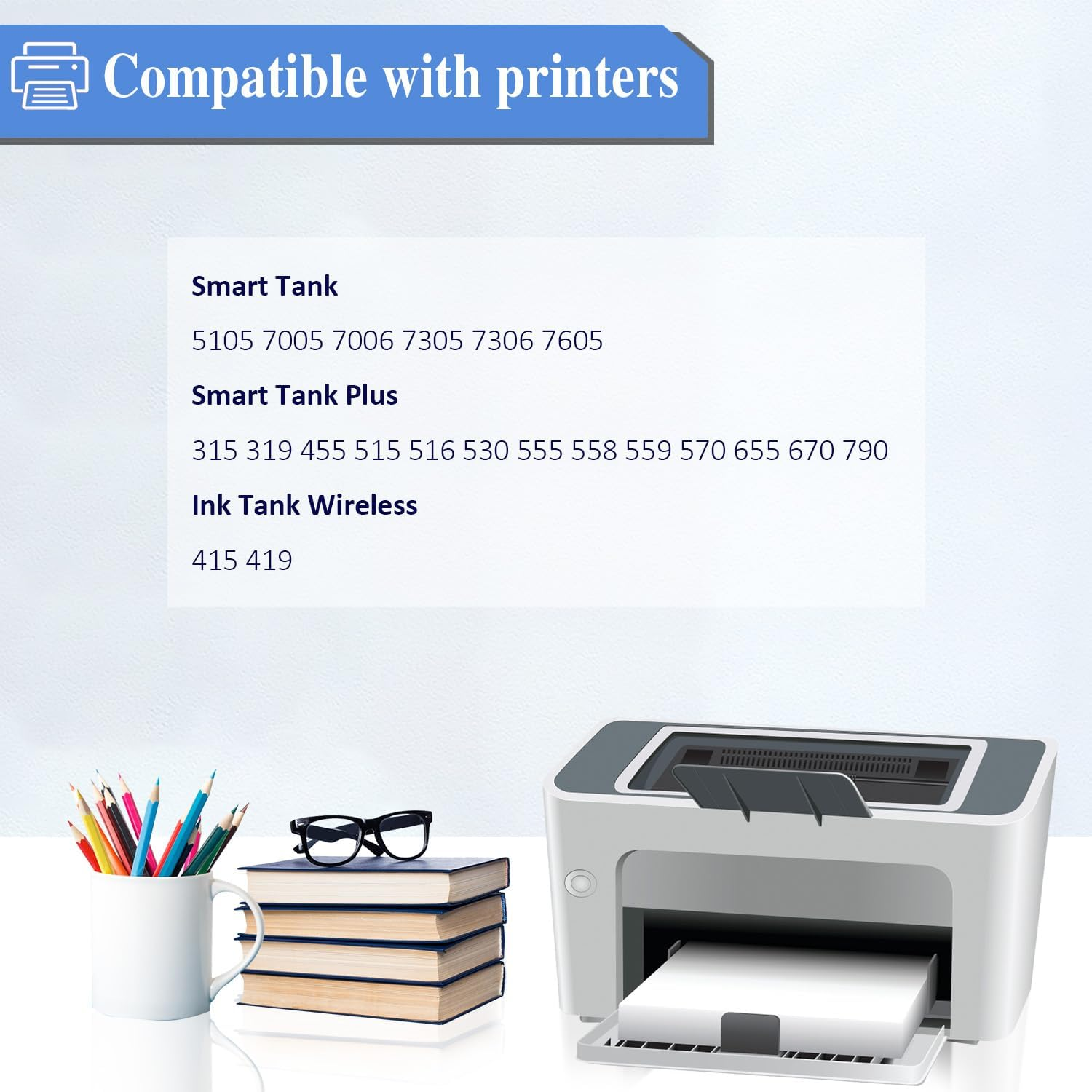 Bottled Ink Compatible Refill Ink Bottle Replacement for HP 31 32XL Ink Bottle Multipack Compatible with HP Smart Tank 355 555 559 570 655 450 455 457 (4 Pack, Black/Cyan/Magenta/Yellow) image number 2