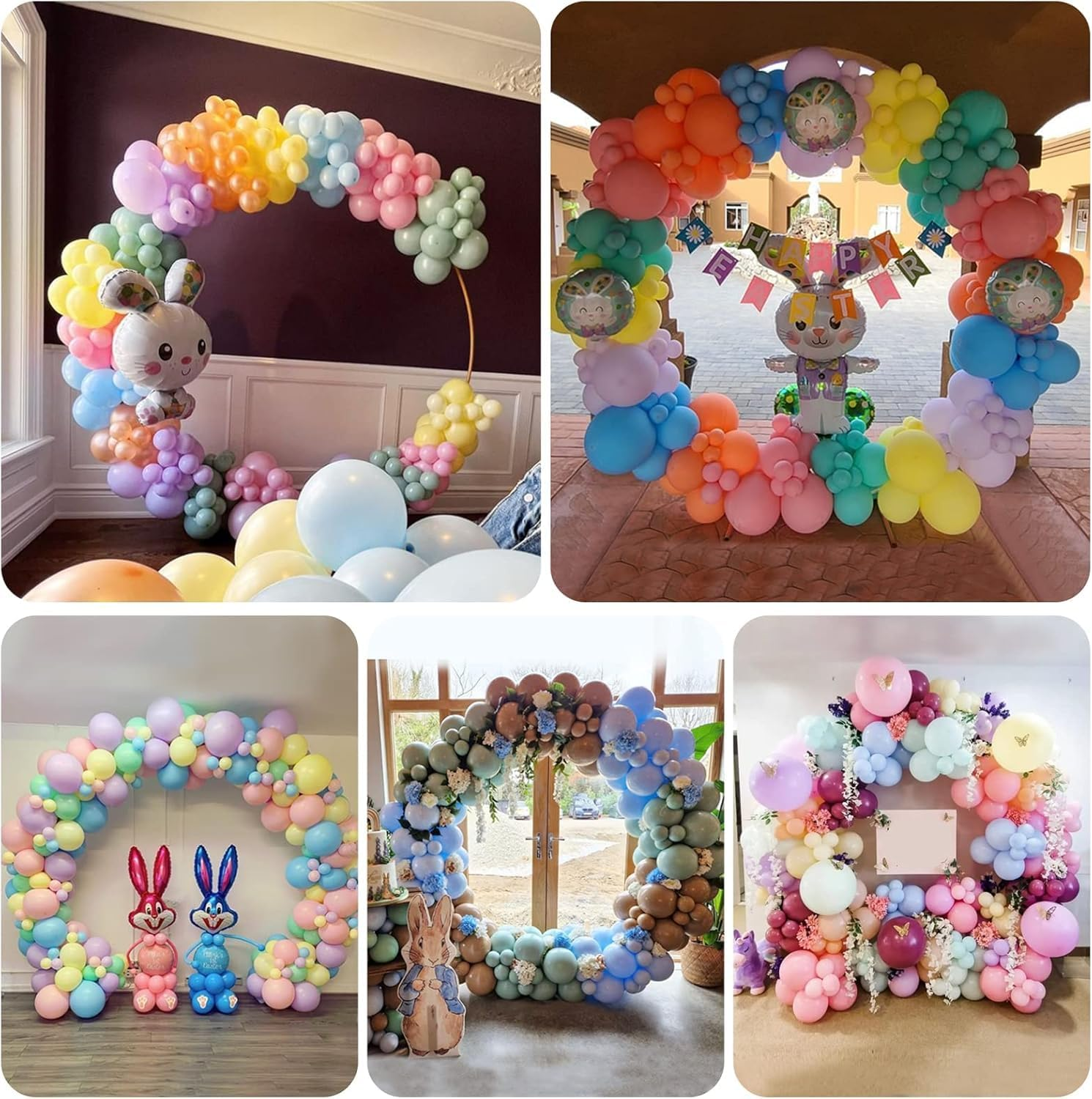 Premium round Balloon Arch Kit, 1.83 M Balloon Hoop Stand, Gold Metal Balloon Circle Frame, Big Size Backdrop Stand for Birthday, Wedding, Baby Shower, Grad Party Decoration image number 1