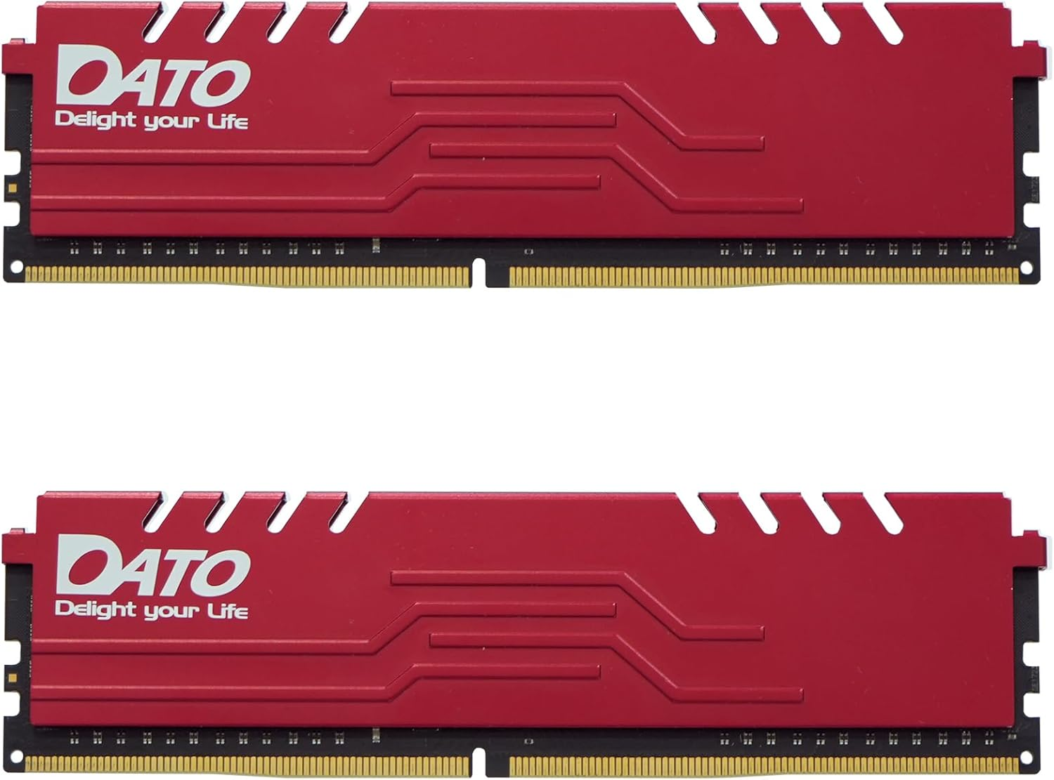 DATO DDR4 RAM 32GB Kit 16Gbx2 3200Mhz CL16 with Heatsink PC4-25600 1.35V 288-Pin Non-Ecc UDIMM, Desktop Computer Memory Module for Gaming - Extreme Black