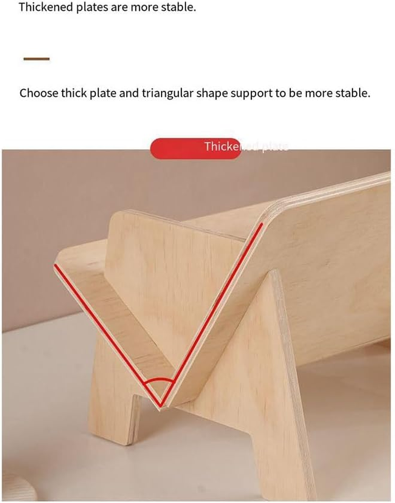 Wooden Tilted Tabletop Bookshelf Kids Bookcase Rustic Desktop Storage Organizer Display Bookshelf image number 6