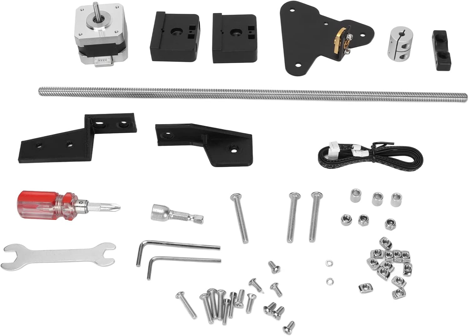 Dual Z Axes Kit, Dual Z Axes Kit 3D Printer Aluminum Screw Dual Z Stepper Motor Upgrade Kit for Ender 3 Ender 3 Pro Ender 3 V2 image number 2