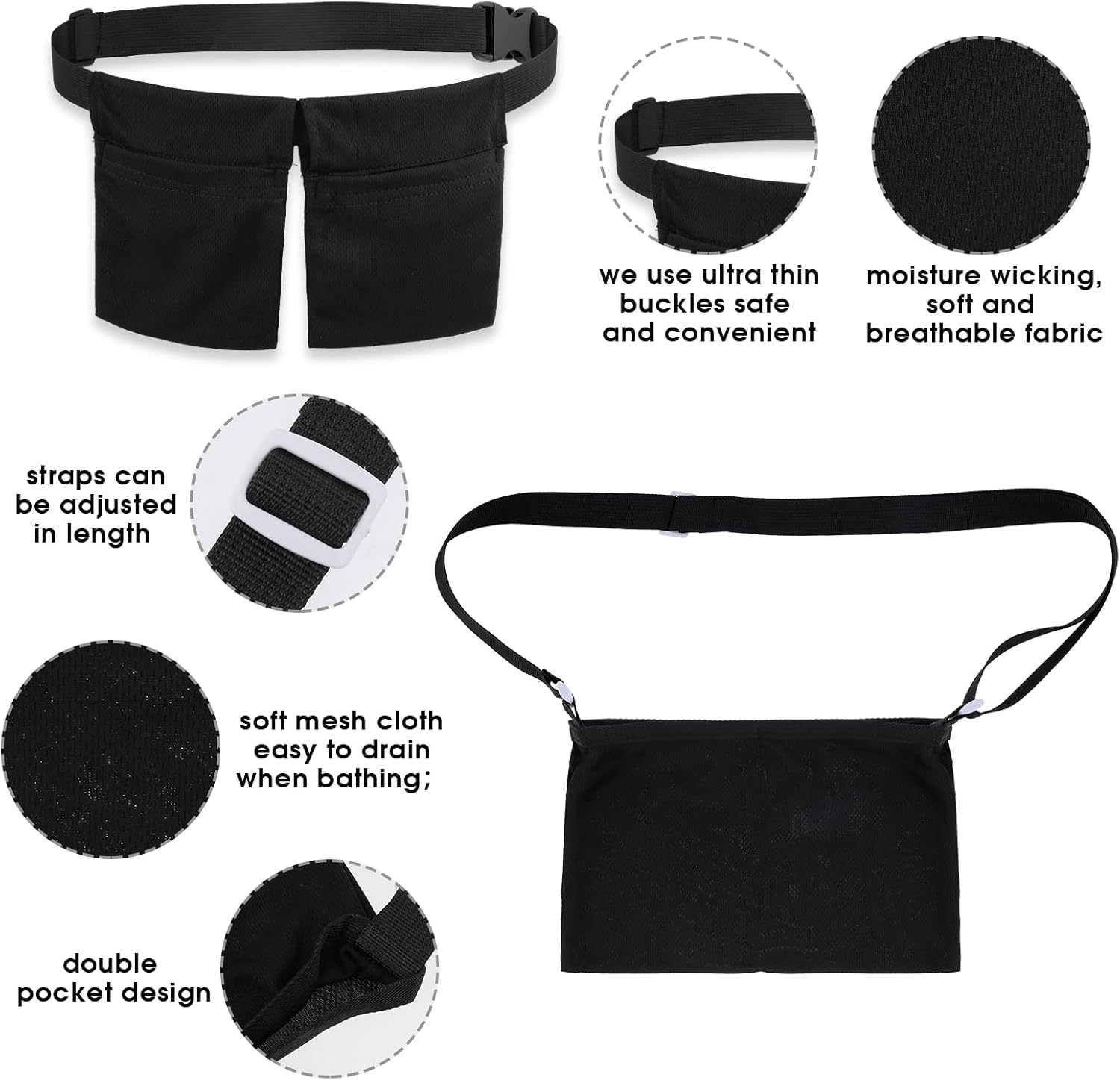 Thinp Drain Holder after Tummy Tuck, Adjustable Mastectomy Drain Holder Shower Bag Masectomy Surgery Recovery for Breast Mastectomy Breast Reduction Augmentation Tummy Tuck Post Surgery Supplies image number 4