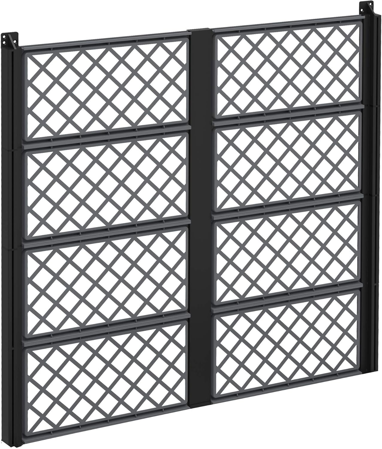 Duramax Rectangular Raised Garden Bed with Trellis, Ideal for Indoor & Outdoor Planting, Weatherproof & Extendable Trellis Planter, Grow Herbs, Flowers and Vegetable Planter, 12L Capacity, Grey image number 2